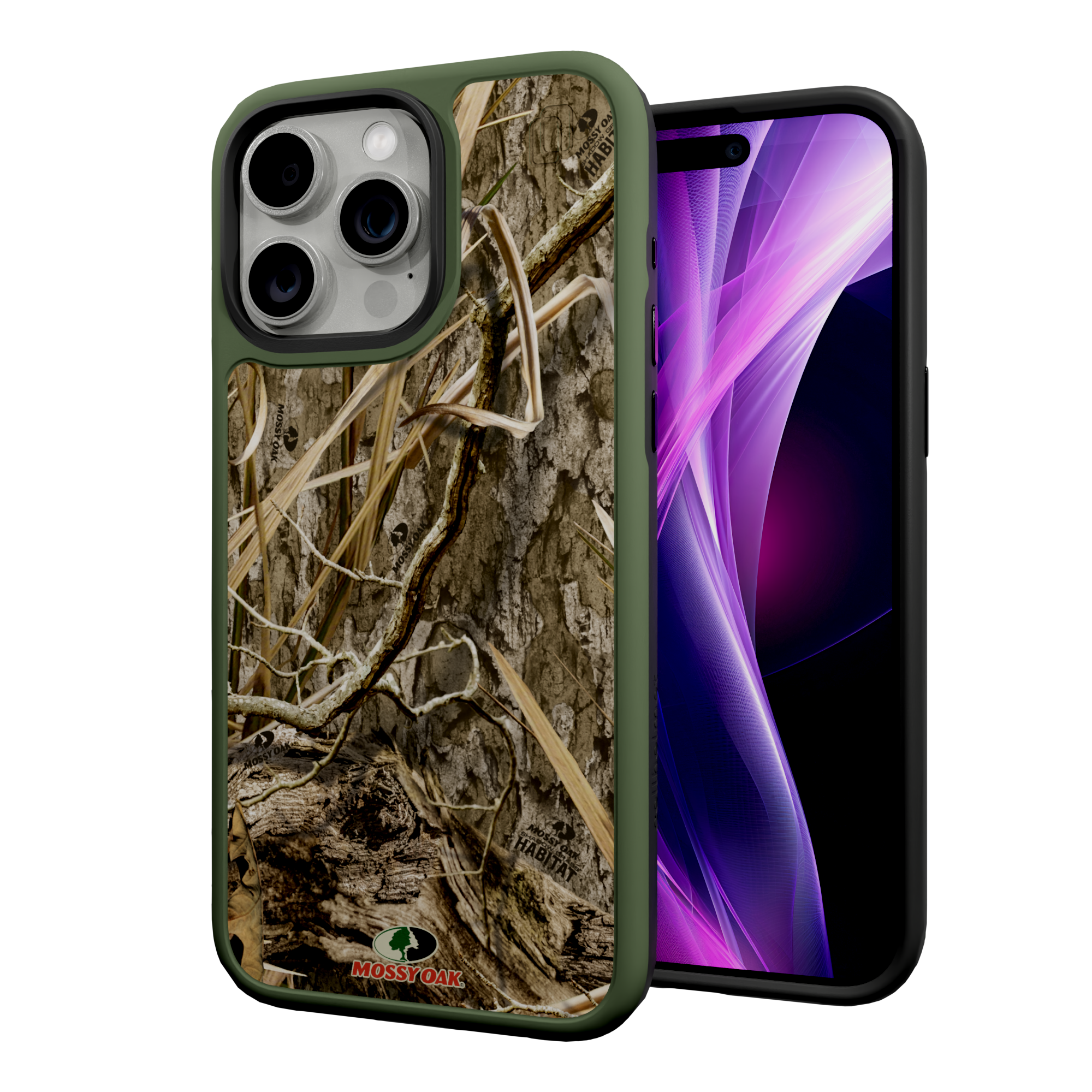 Mossy Oak Fortitude Series for Apple iPhone 15 Pro Max - Shadow Grass Olive Green