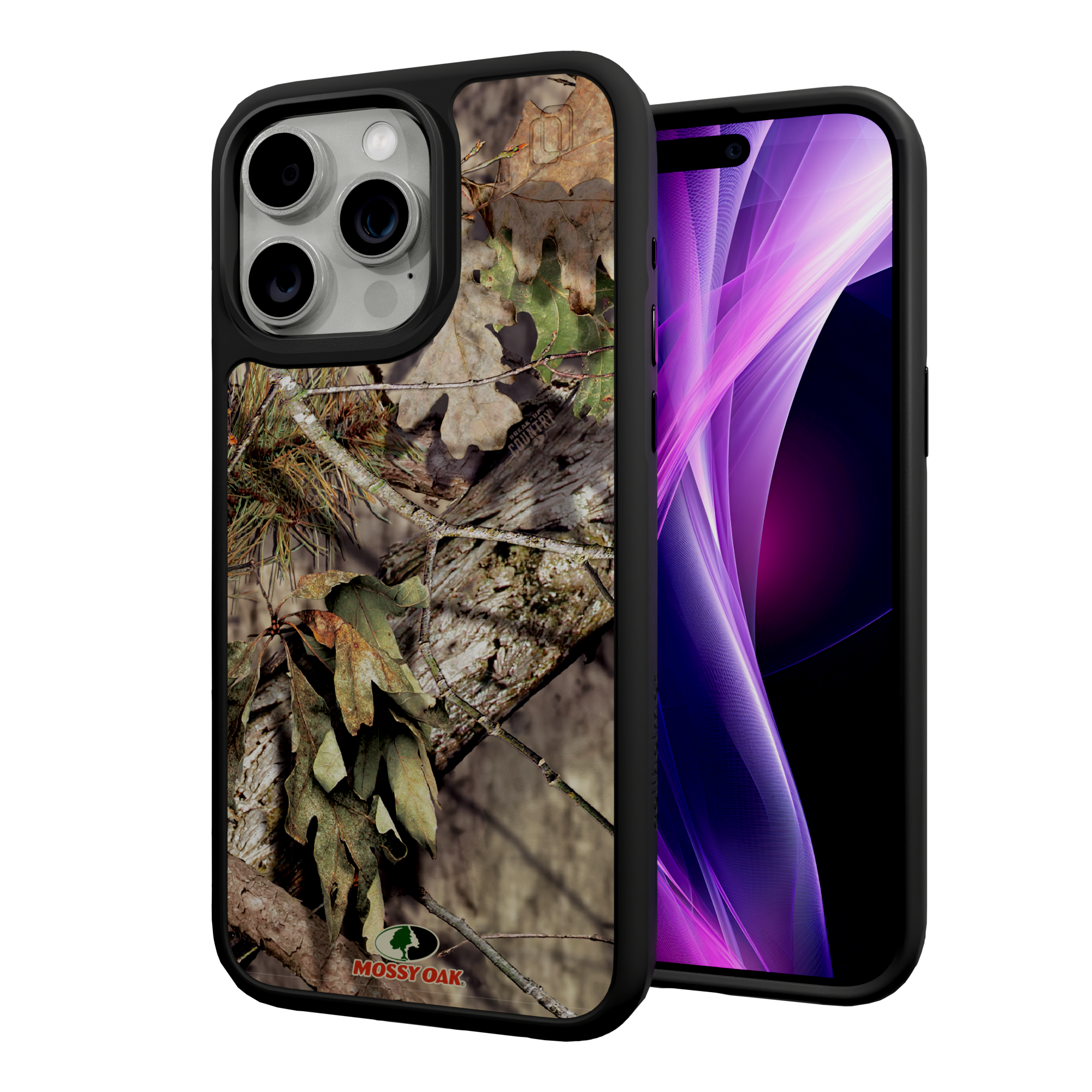 Mossy Oak Fortitude Series for Apple iPhone 15 Pro Max - Breakup Country Onyx Black