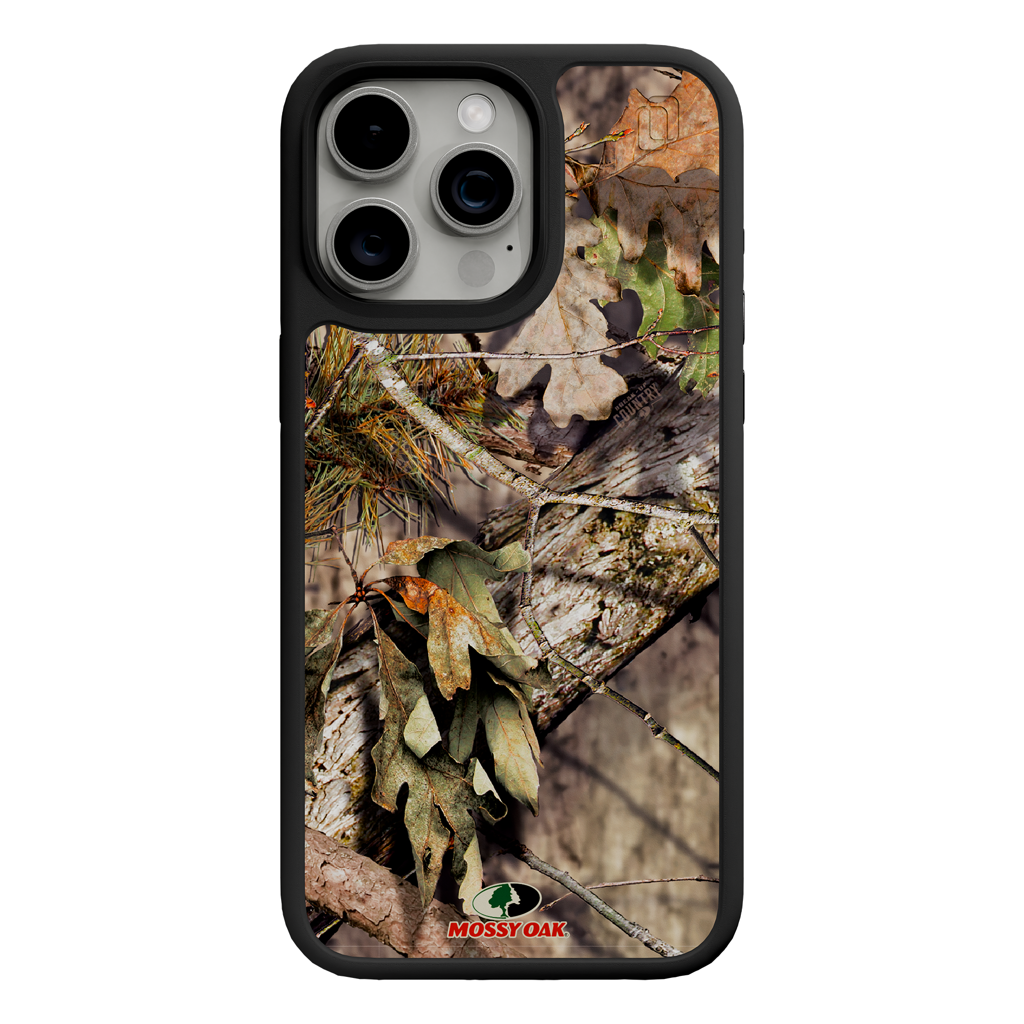 Shock-Absorbent MagSafe® Case for Apple iPhone 15 Pro Max | Mossy Oak Breakup Country Camo Onyx Black