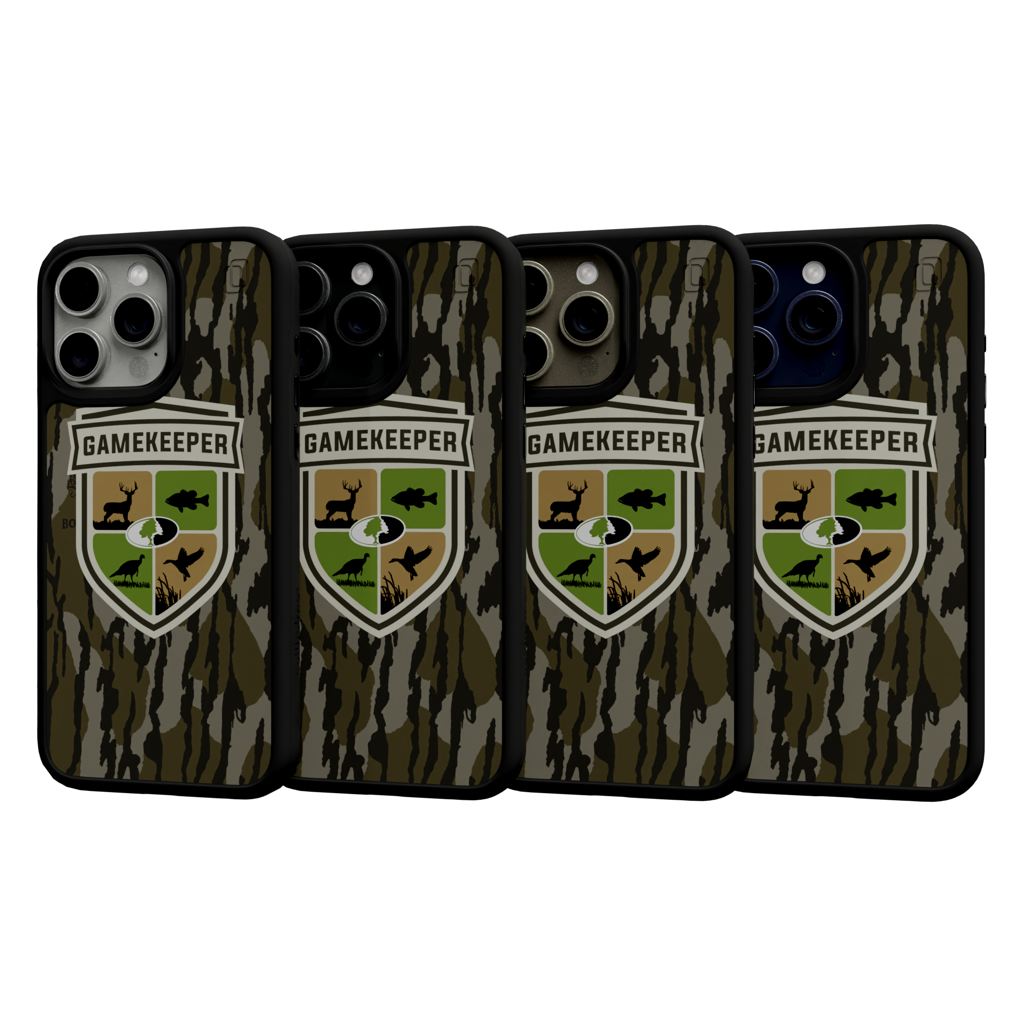 Mossy Oak Fortitude Series for Apple iPhone 15 Pro Max - Gamekeeper Onyx Black