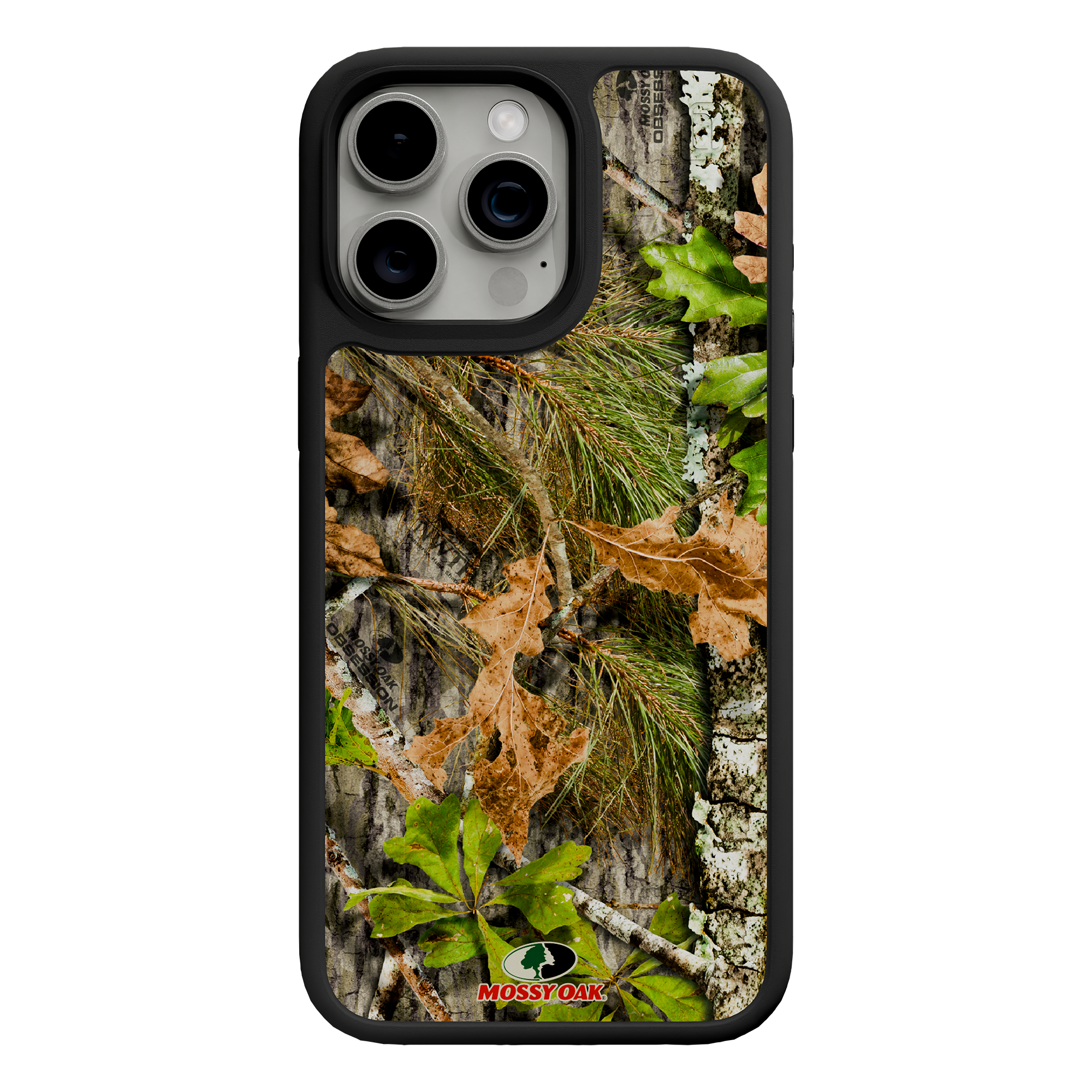 Shock-Absorbent MagSafe® Case for Apple iPhone 15 Pro Max | Mossy Oak Obsession Camo Onyx Black