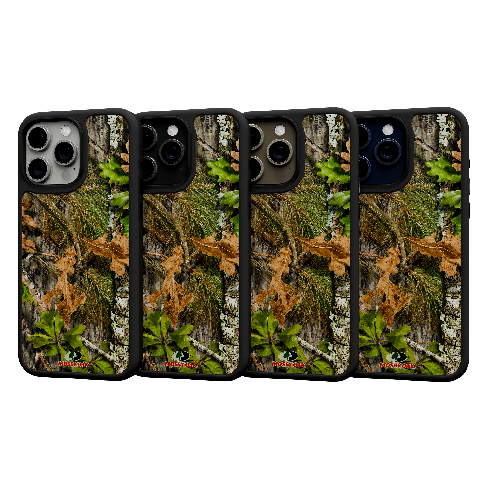 Shock-Absorbent MagSafe® Case for Apple iPhone 15 Pro Max | Mossy Oak Obsession Camo Onyx Black