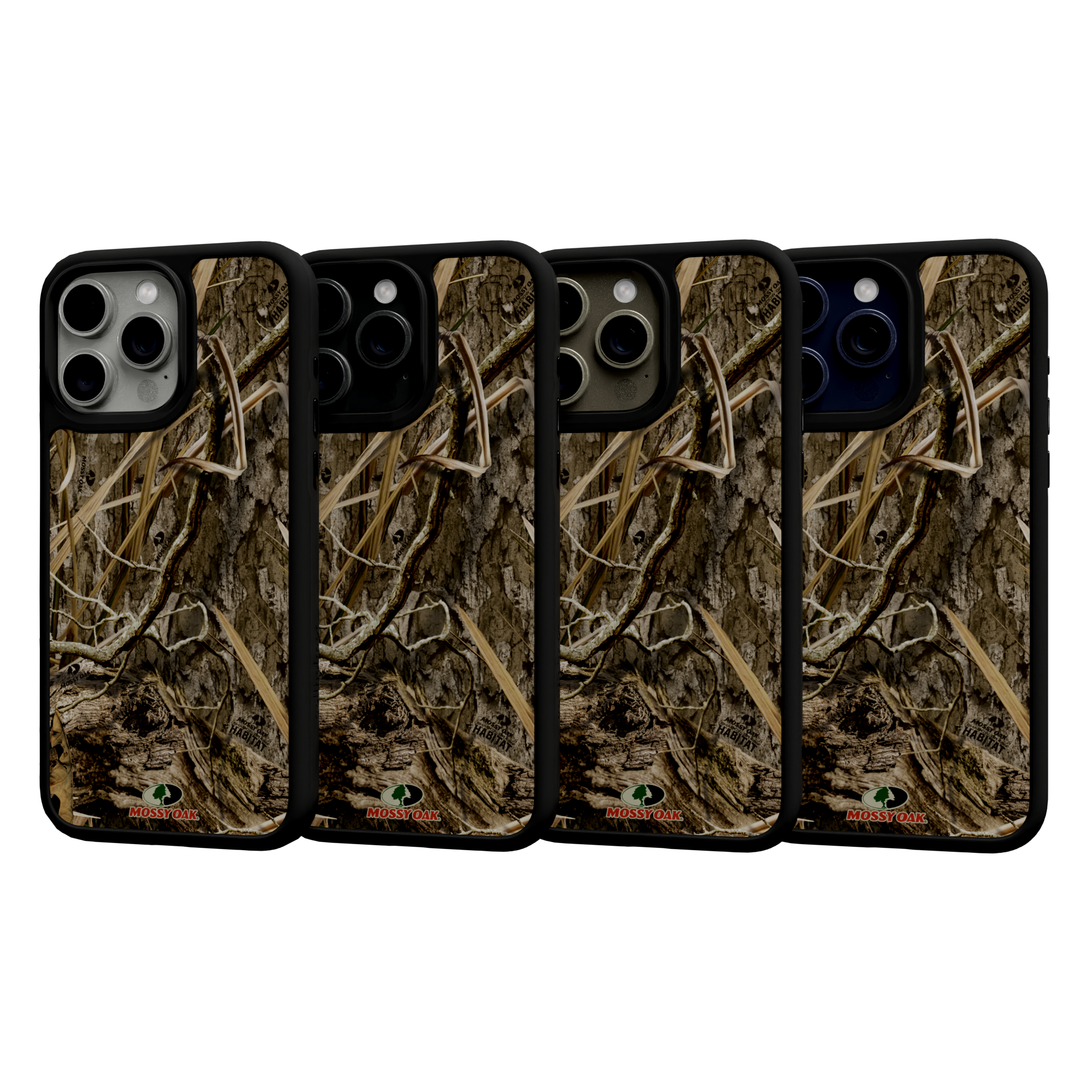 Mossy Oak Fortitude Series for Apple iPhone 15 Pro Max - Shadow Grass Onyx Black