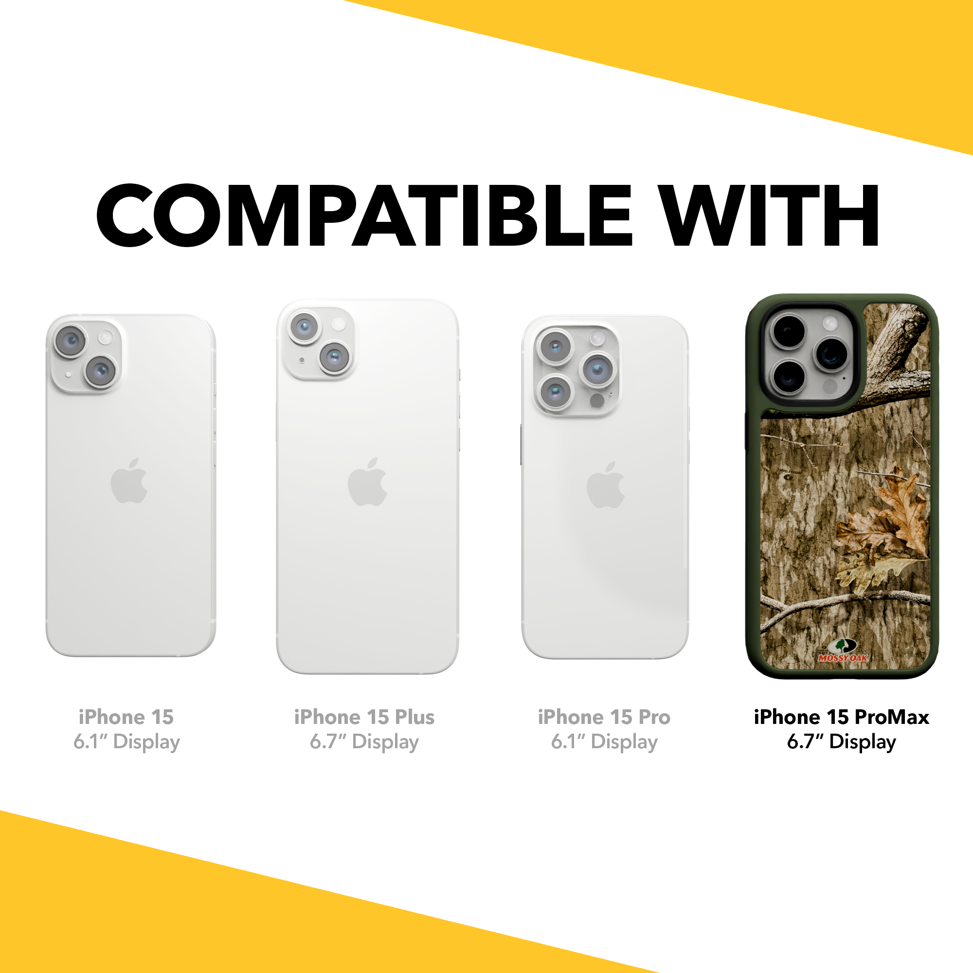 Shock-Absorbent MagSafe® Case for Apple iPhone 15 Pro Max | Mossy Oak Country Roots Camo