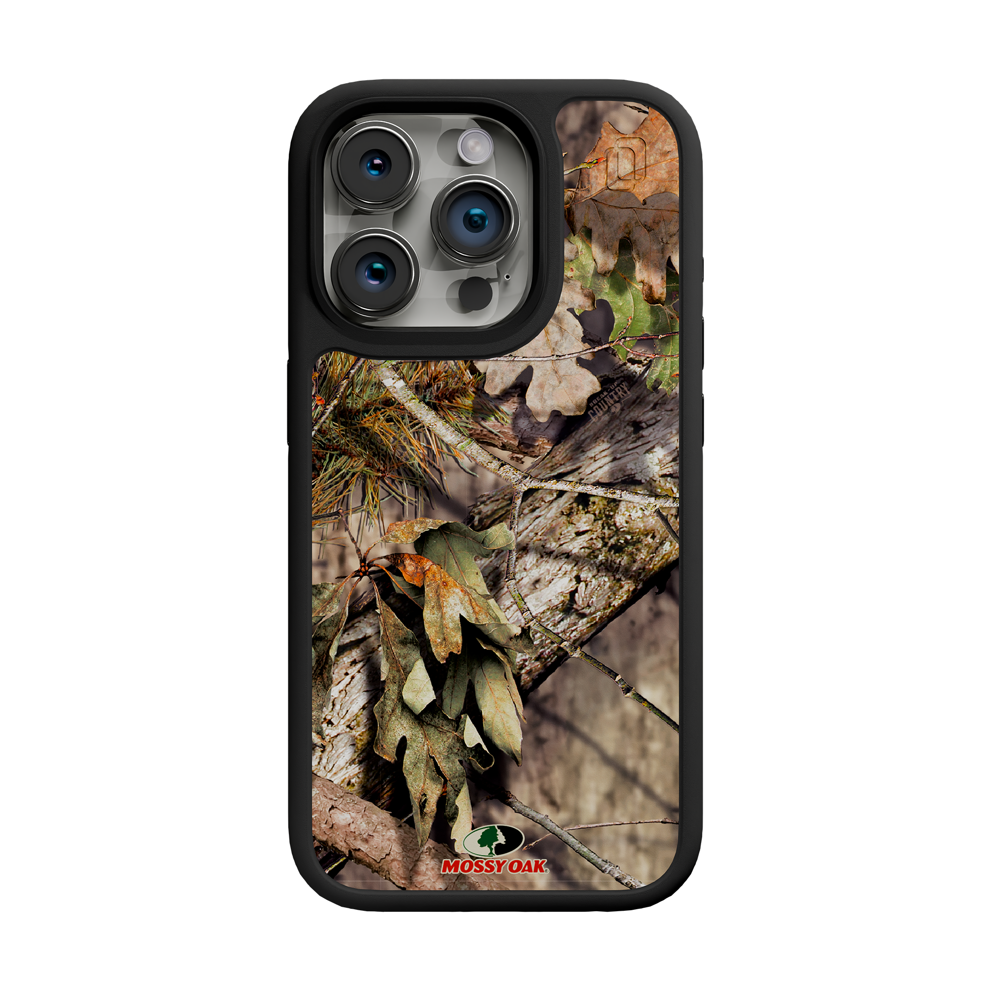 Shock-Absorbent MagSafe® Case for Apple iPhone 15 Pro | Mossy Oak Breakup Country Camo Onyx Black