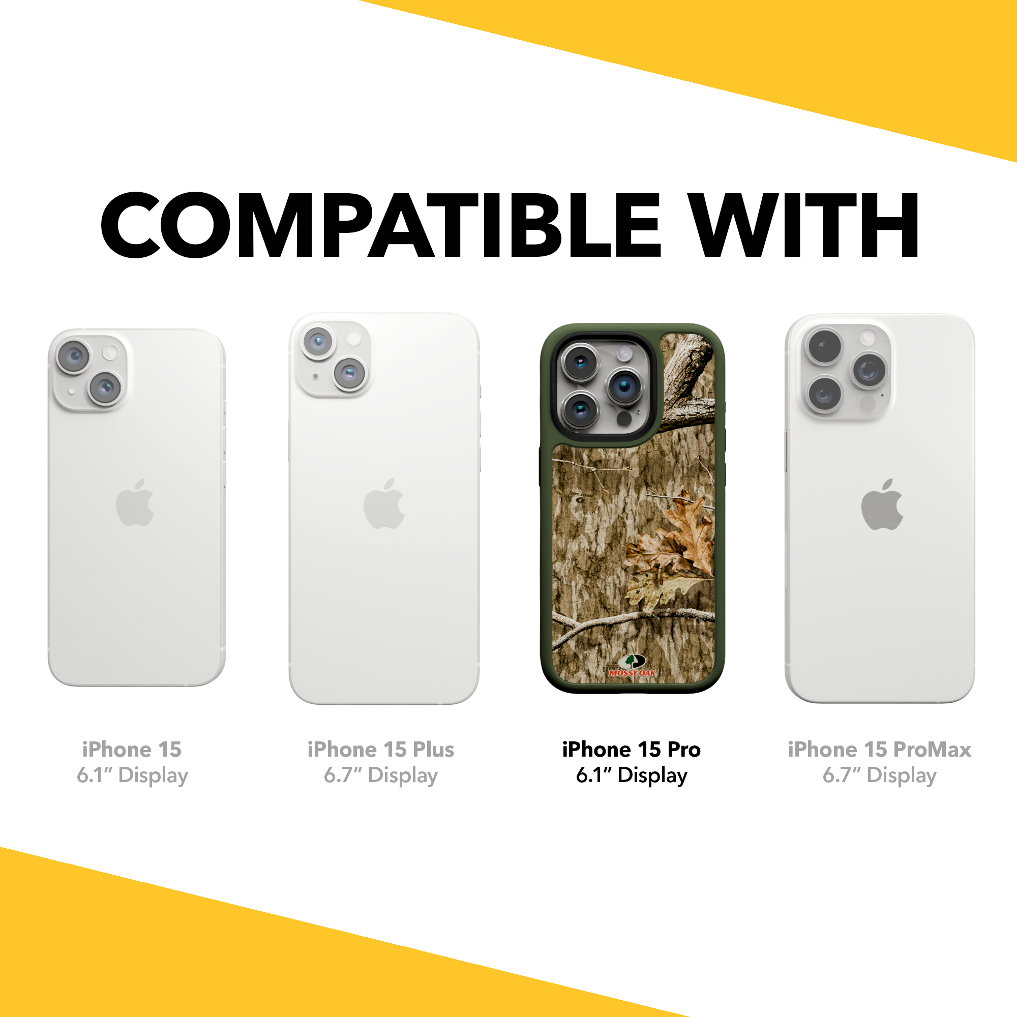 Shock-Absorbent MagSafe® Case for Apple iPhone 15 Pro | Mossy Oak Country Roots Camo