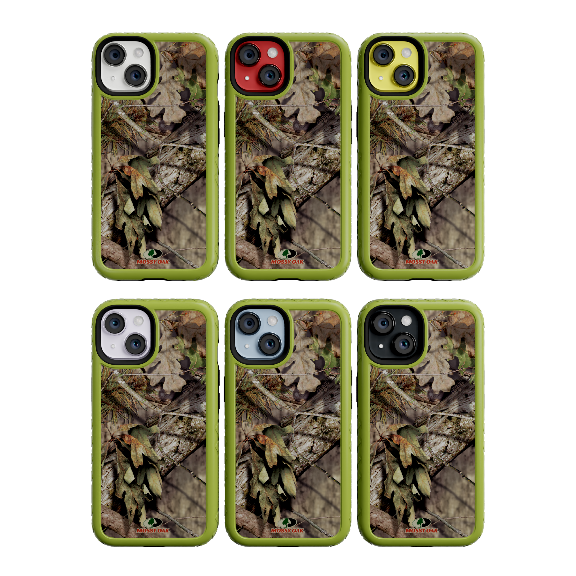 Mossy Oak MagSafe® Dual Layer Case for Apple iPhone 14 - Breakup Country Electric Lime