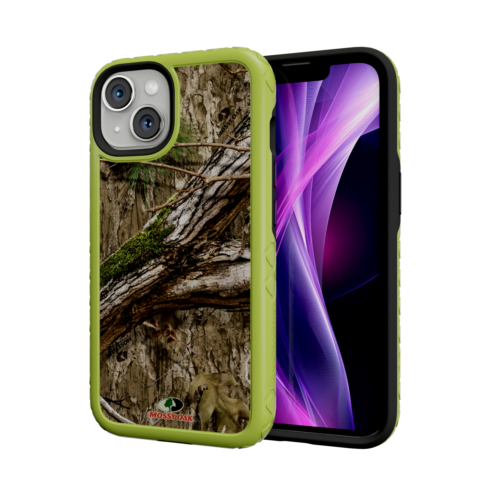 Mossy Oak MagSafe® Dual Layer Case for Apple iPhone 14 - Country DNA Electric Lime