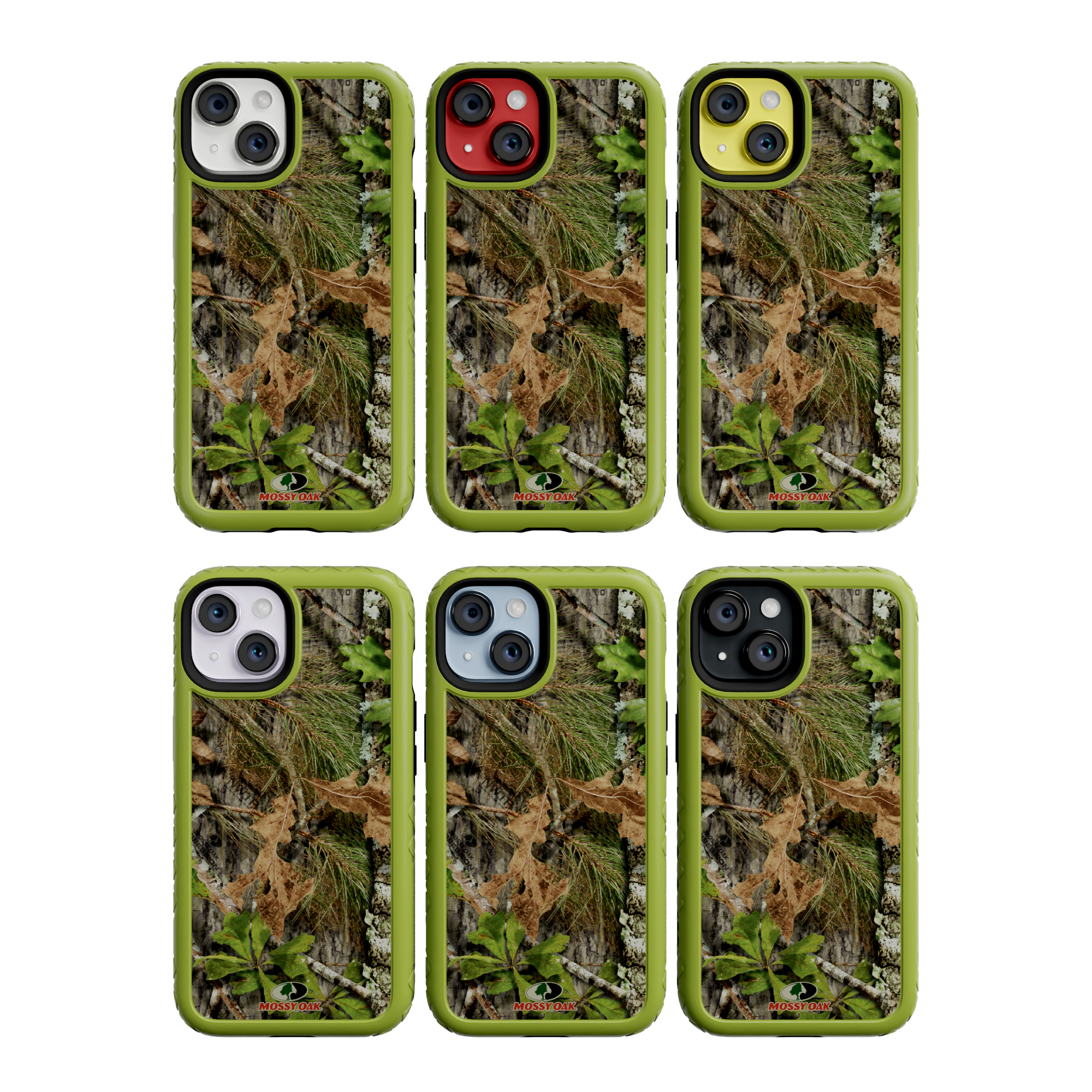 Mossy Oak | MagSafe Dual Layer Case for Apple iPhone 14 | Obsession | Fortitude Series Electric Lime