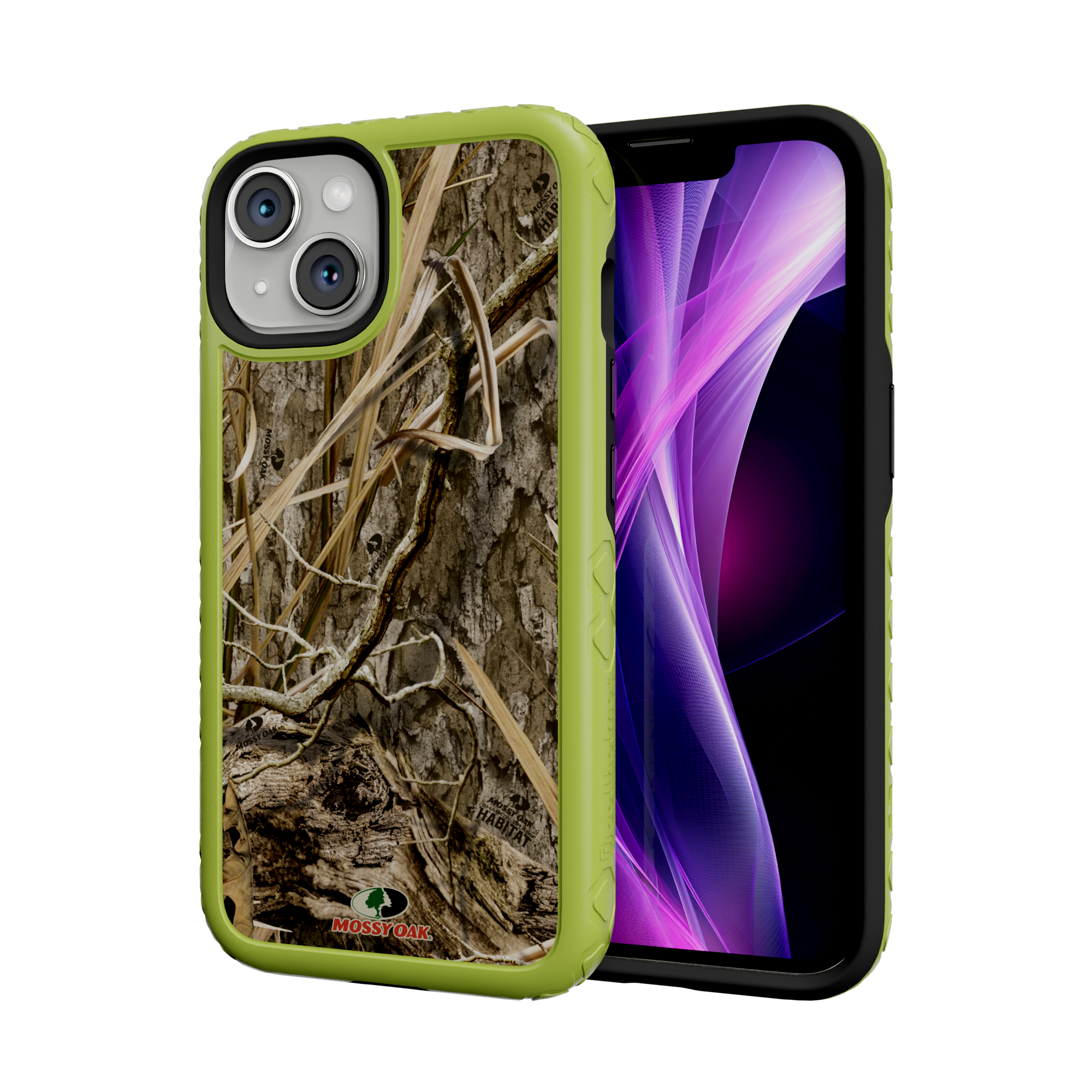 Mossy Oak Fortitude Series for Apple iPhone 14 - Shadow Grass Electric Lime