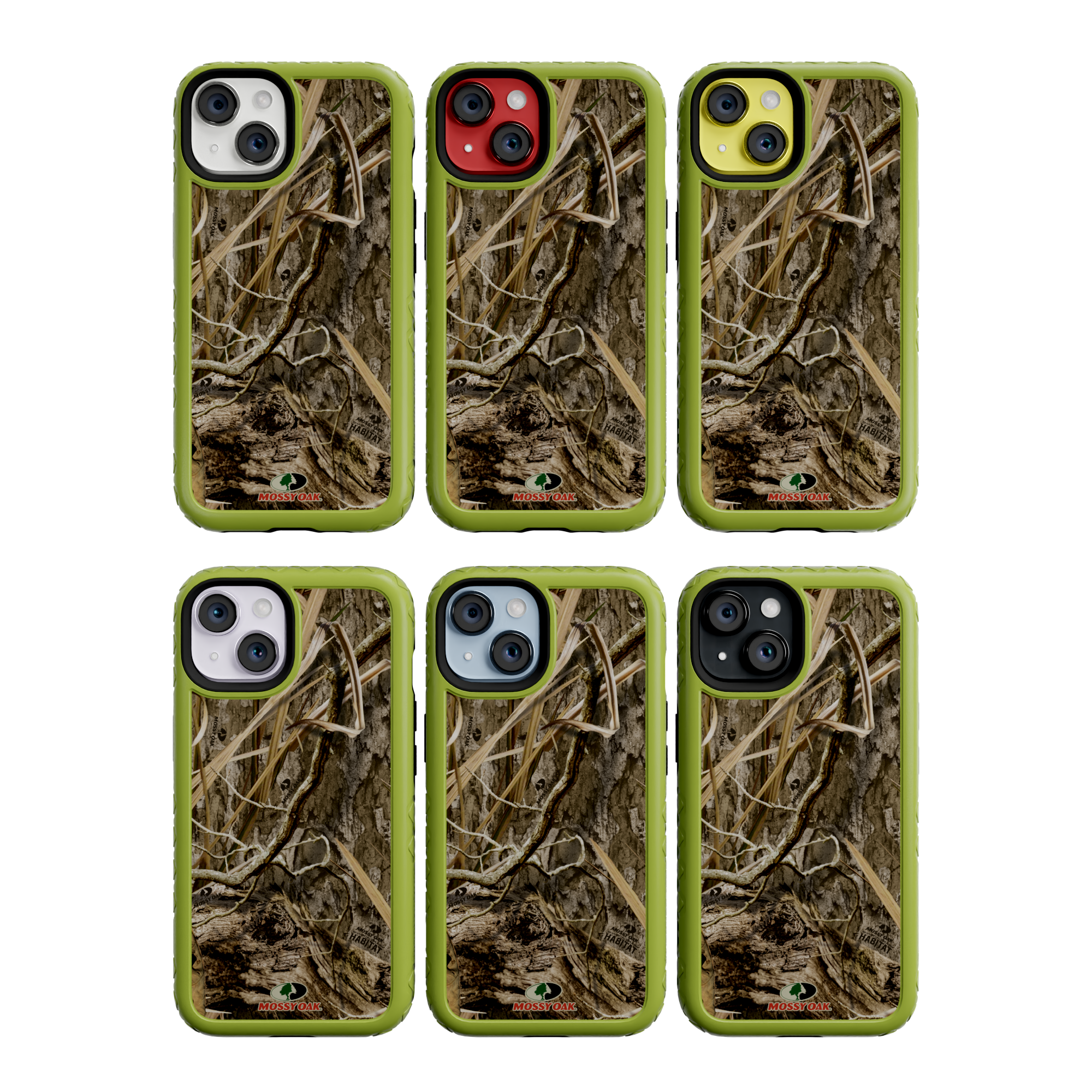 Mossy Oak Fortitude Series for Apple iPhone 14 - Shadow Grass Electric Lime