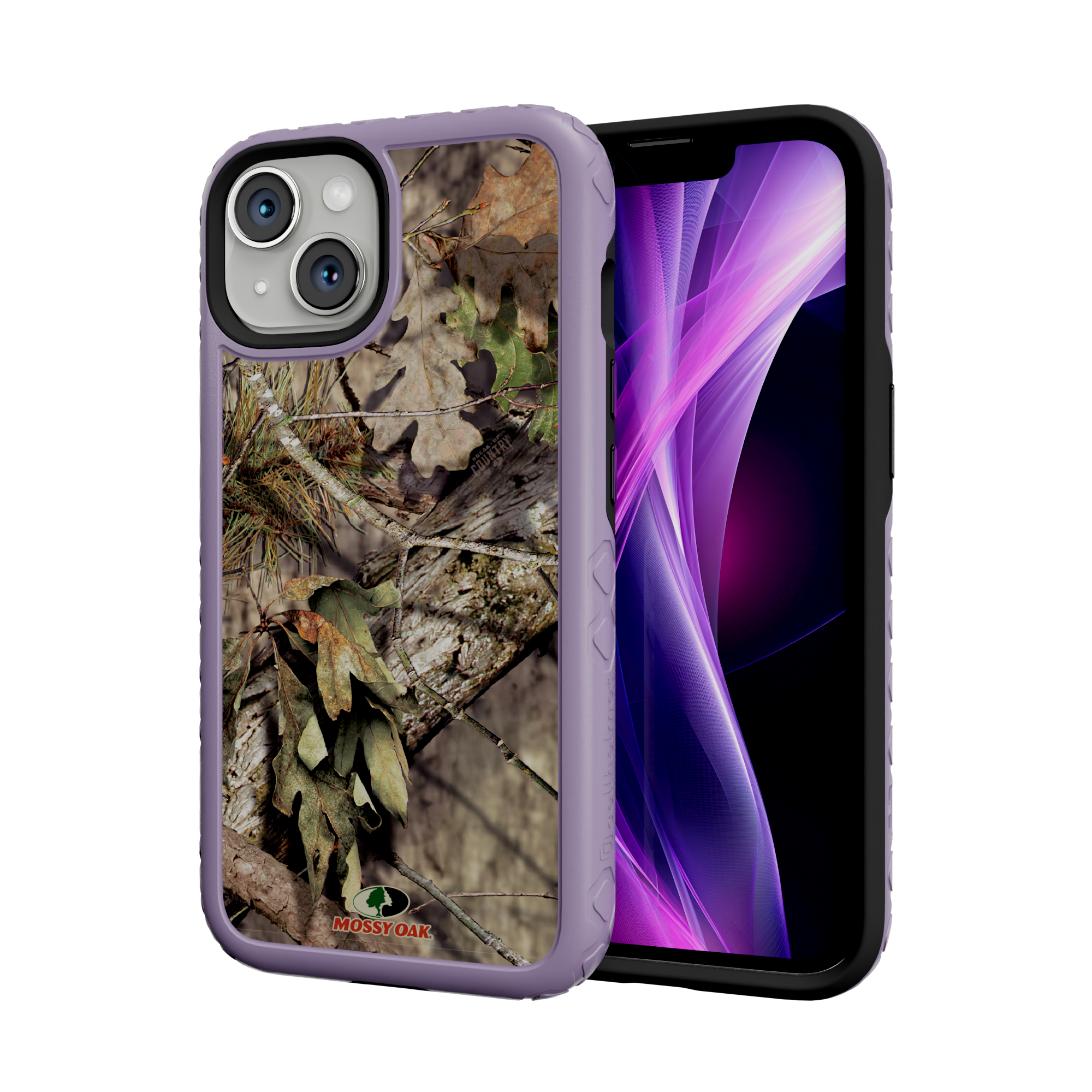 Mossy Oak MagSafe® Dual Layer Case for Apple iPhone 14 - Breakup Country Lilac Blossom Purple
