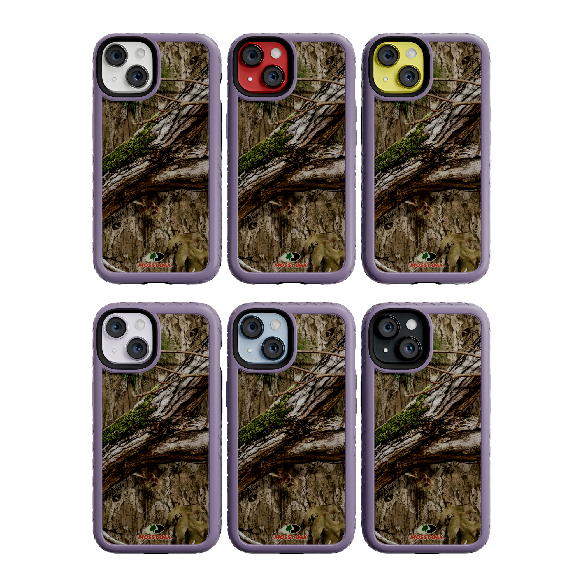 Mossy Oak MagSafe® Dual Layer Case for Apple iPhone 14 - Country DNA Lilac Blossom Purple