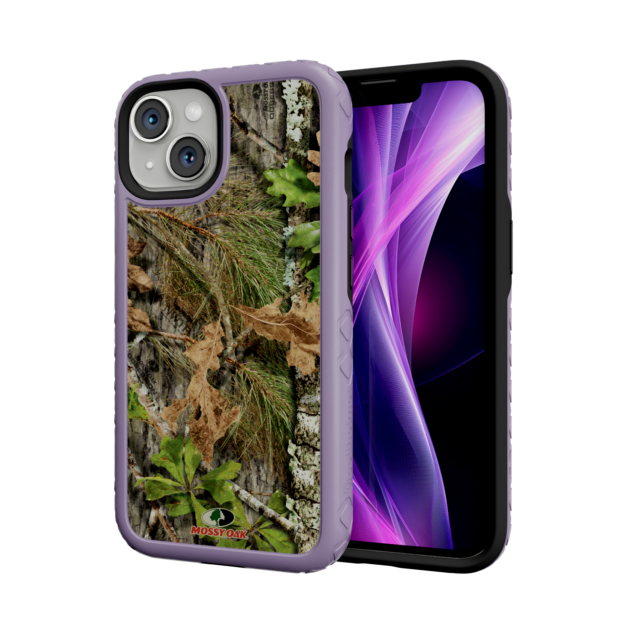 Mossy Oak | MagSafe Dual Layer Case for Apple iPhone 14 | Obsession | Fortitude Series Lilac Blossom Purple