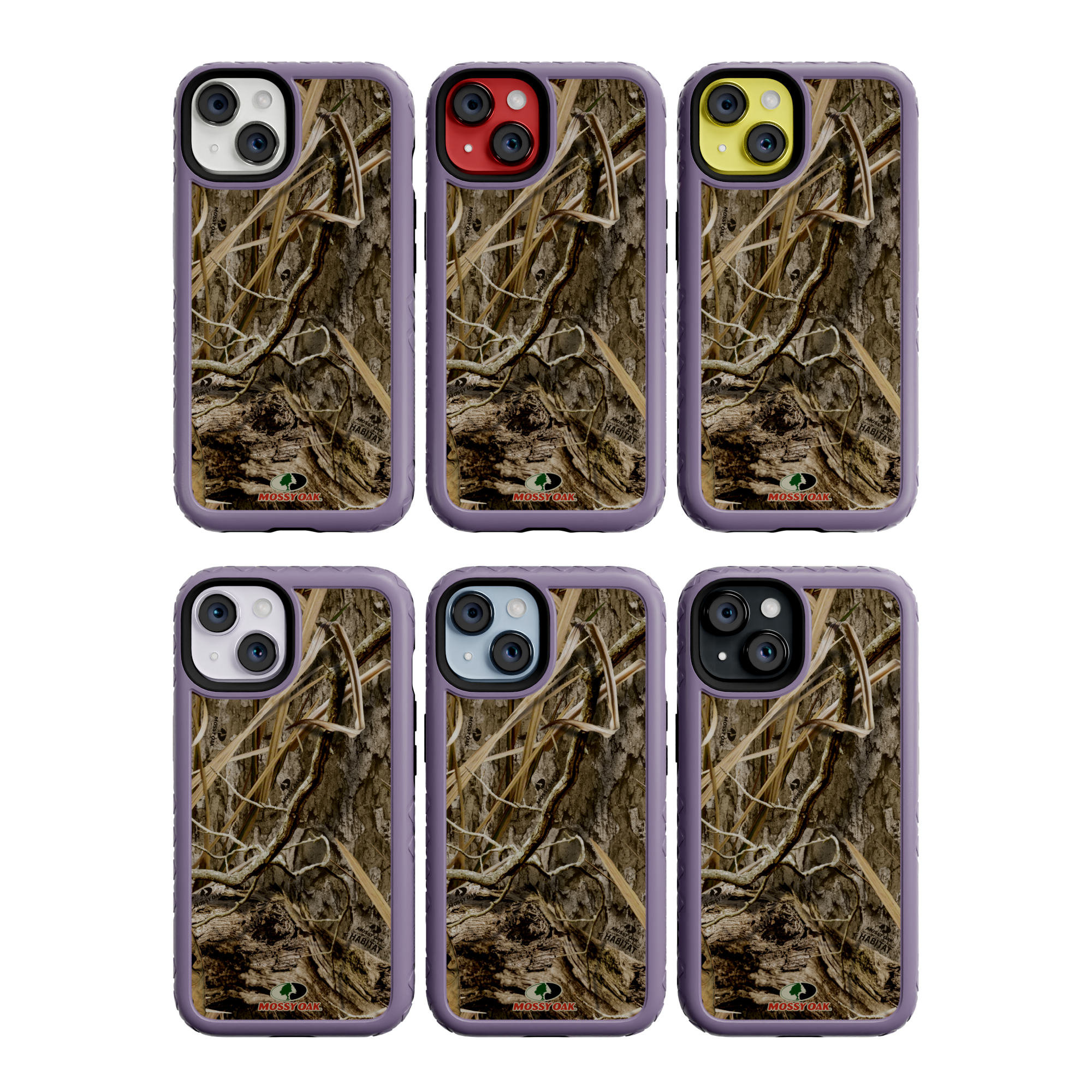 Mossy Oak Fortitude Series for Apple iPhone 14 - Shadow Grass Lilac Blossom Purple