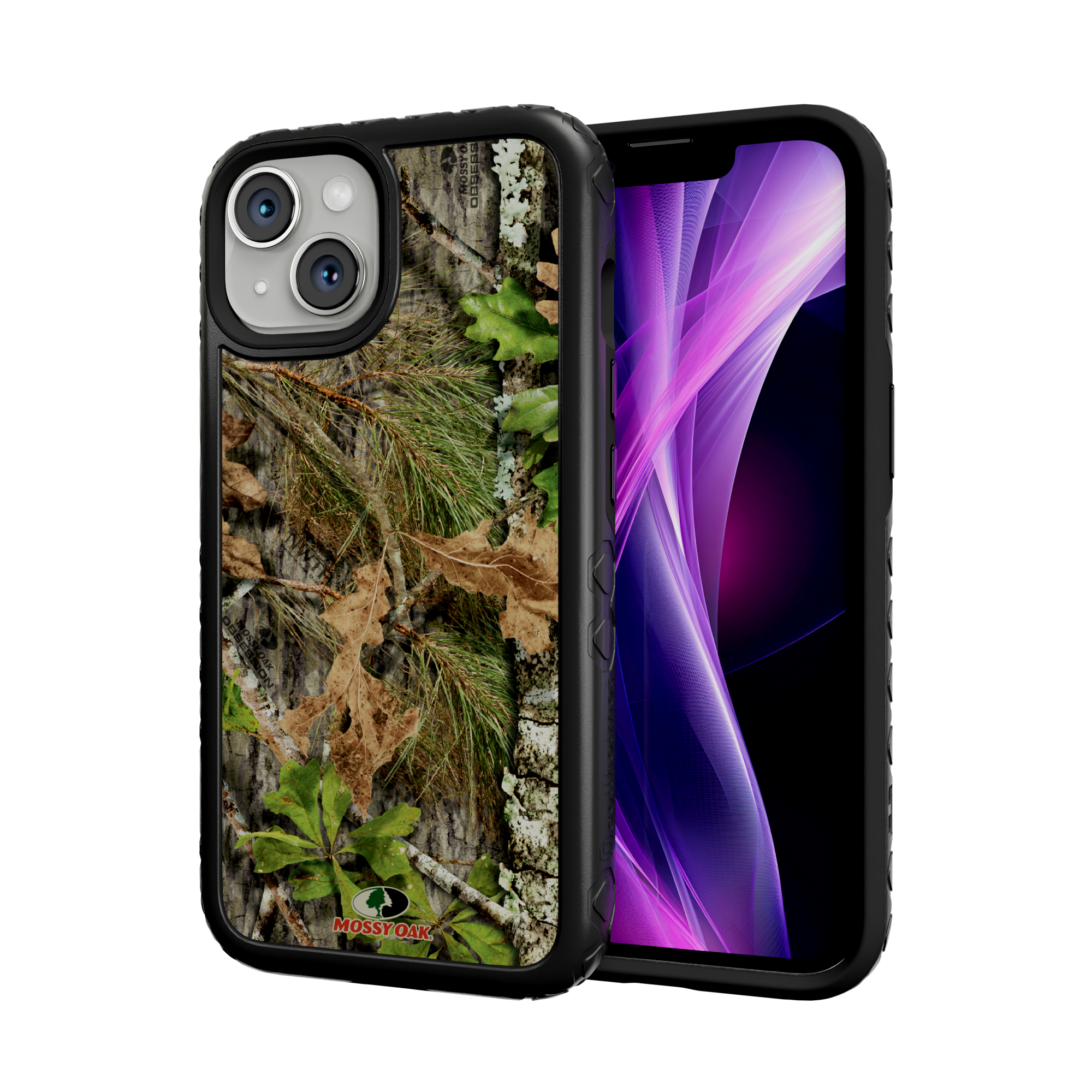 Mossy Oak | MagSafe Dual Layer Case for Apple iPhone 14 | Obsession | Fortitude Series Onyx Black