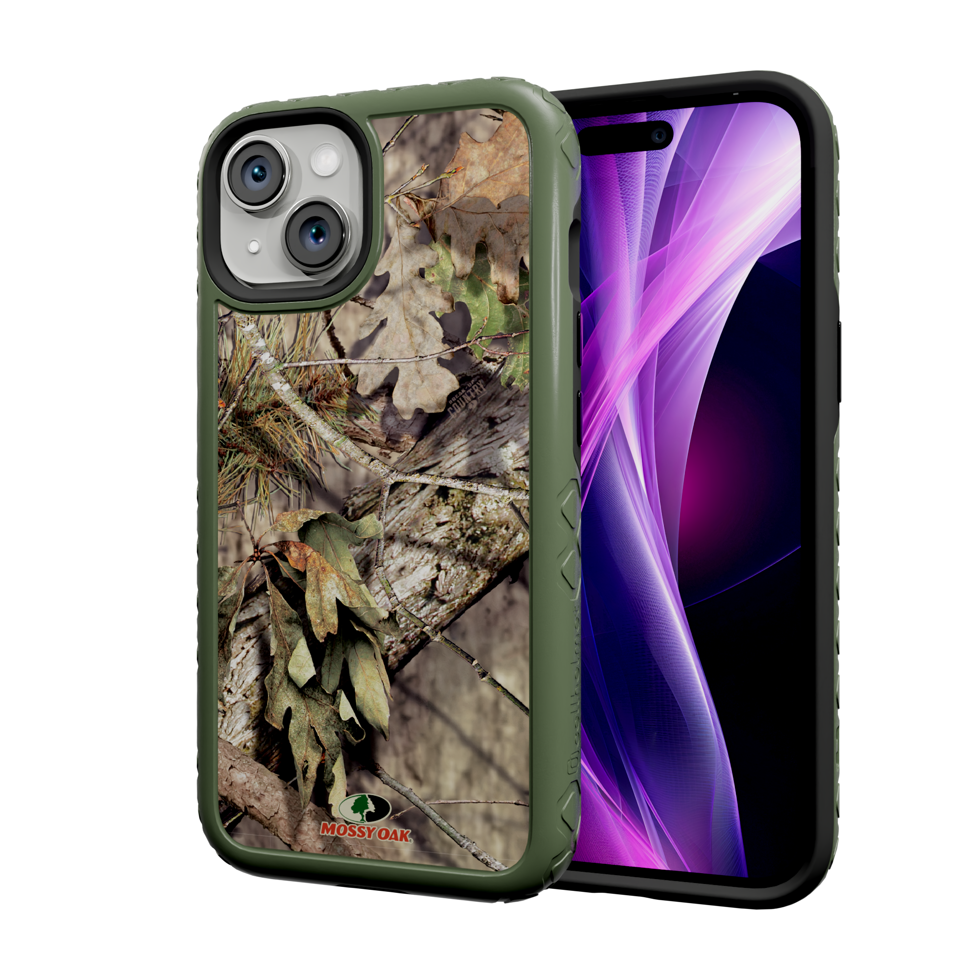 Mossy Oak MagSafe® Dual Layer Case for Apple iPhone 14 - Breakup Country Olive Drab Green