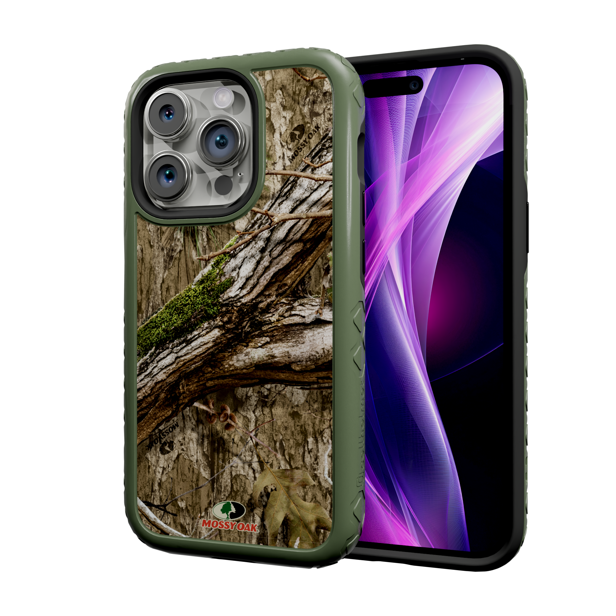 Mossy Oak MagSafe® Dual Layer Case for Apple iPhone 14 Pro - Country DNA Olive Drab Green