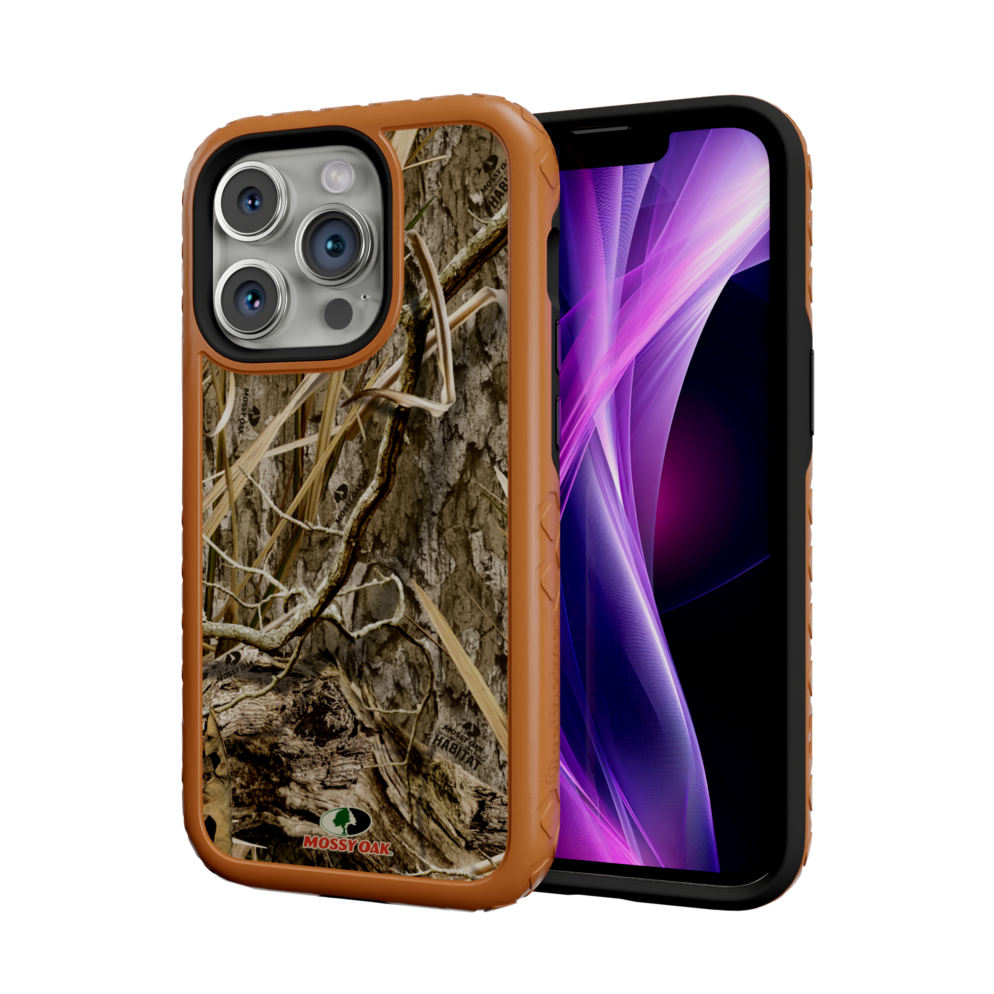 Mossy Oak MagSafe® Dual Layer Case for Apple iPhone 14 Pro - Shadow Grass Pumpkin Spice