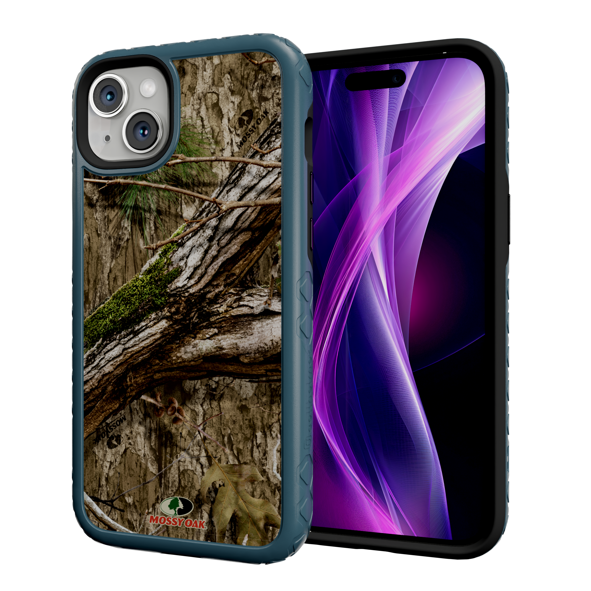 Mossy Oak MagSafe® Dual Layer Case for Apple iPhone 14 Plus- Country DNA Deep Sea Blue