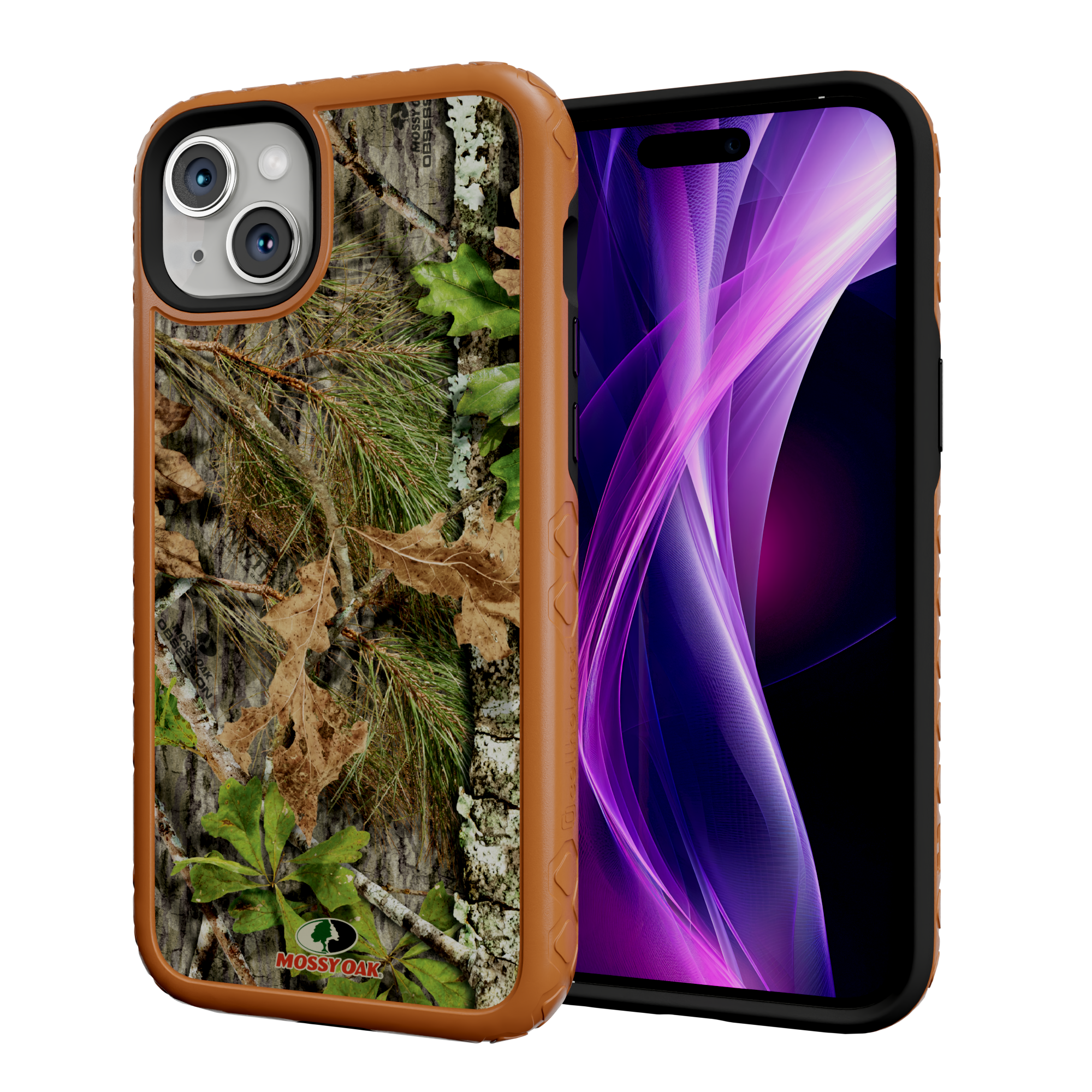 Mossy Oak | MagSafe Dual Layer Case for Apple iPhone 14 Plus | Obsession | Fortitude Series Pumpkin Spice