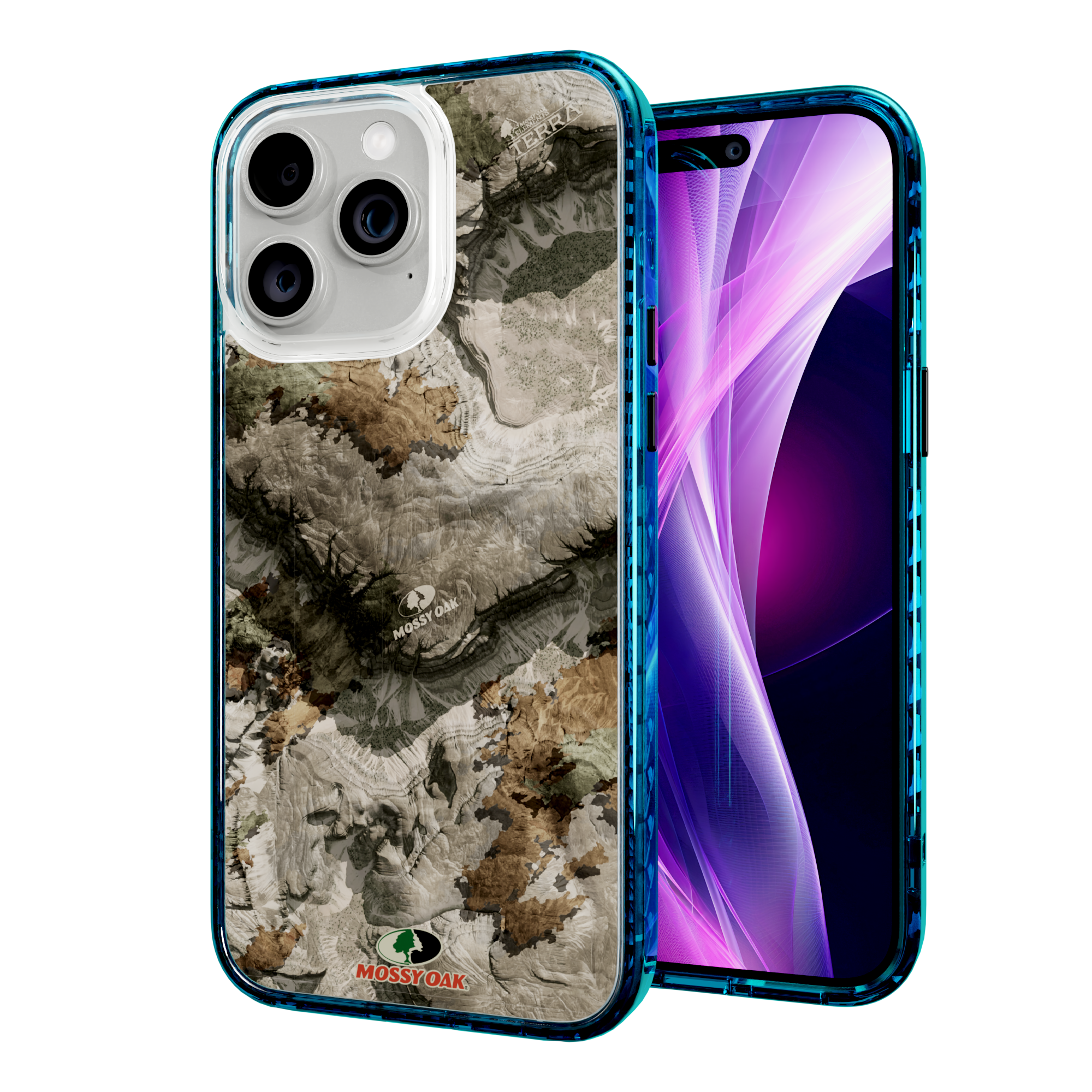 Mossy Oak MagSafe® Dual Layer Case for Apple iPhone 14 Pro Max - Terra Gila Deep Sea Blue