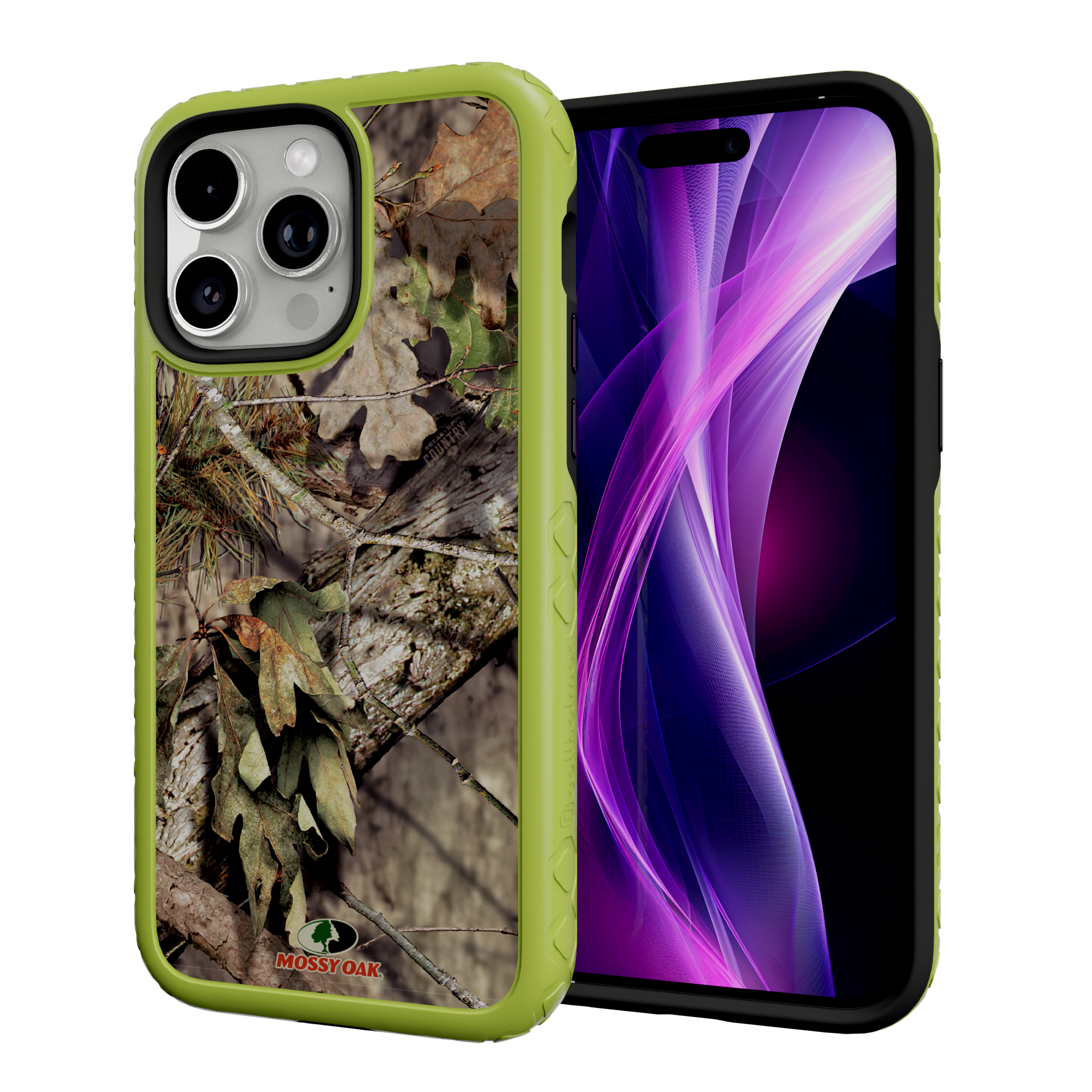 Mossy Oak MagSafe® Dual Layer Case for Apple iPhone 14 Pro Max - Breakup Country Electric Lime
