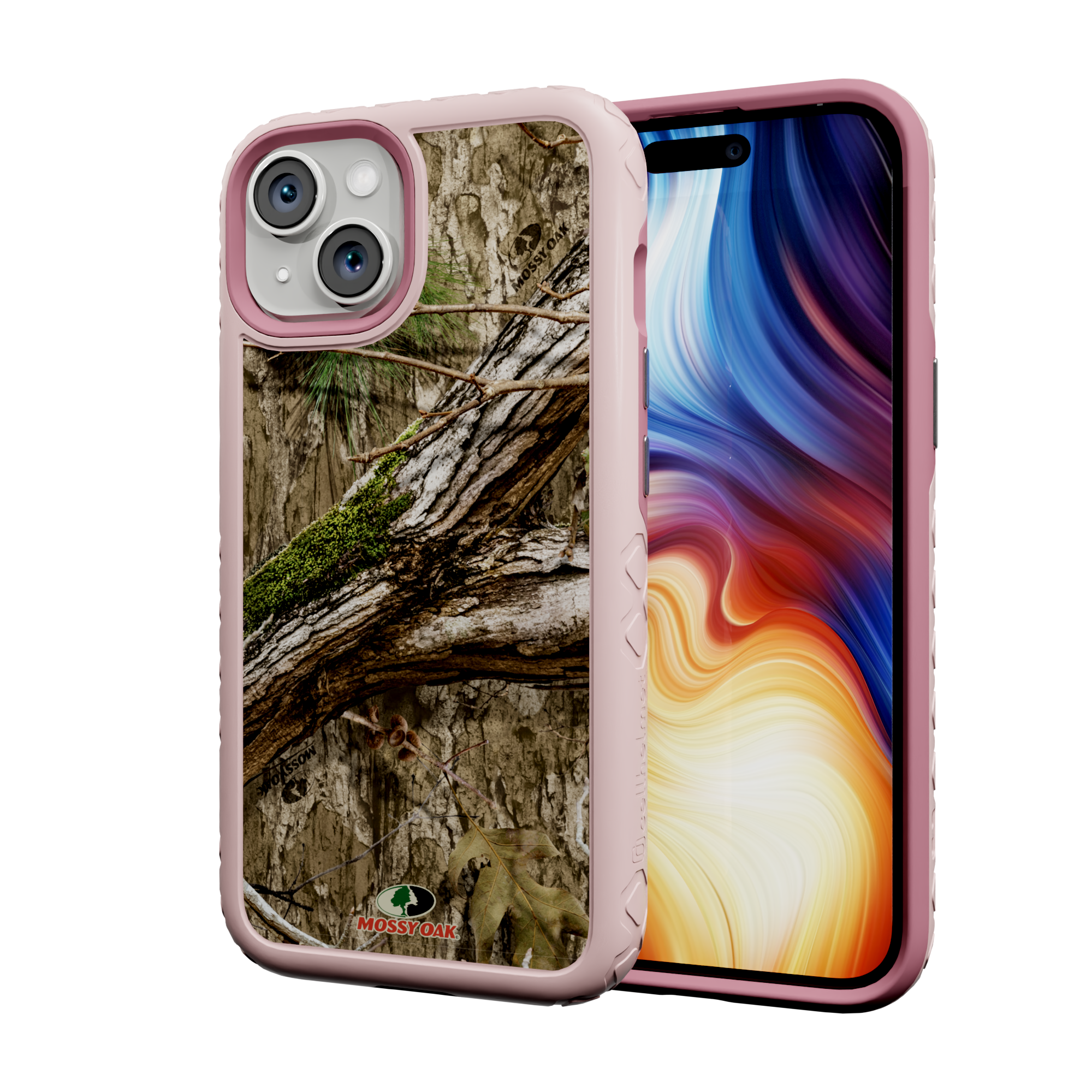 Mossy Oak Protective Case for Apple iPhone 13 Mini - Country DNA Pink Magnolia