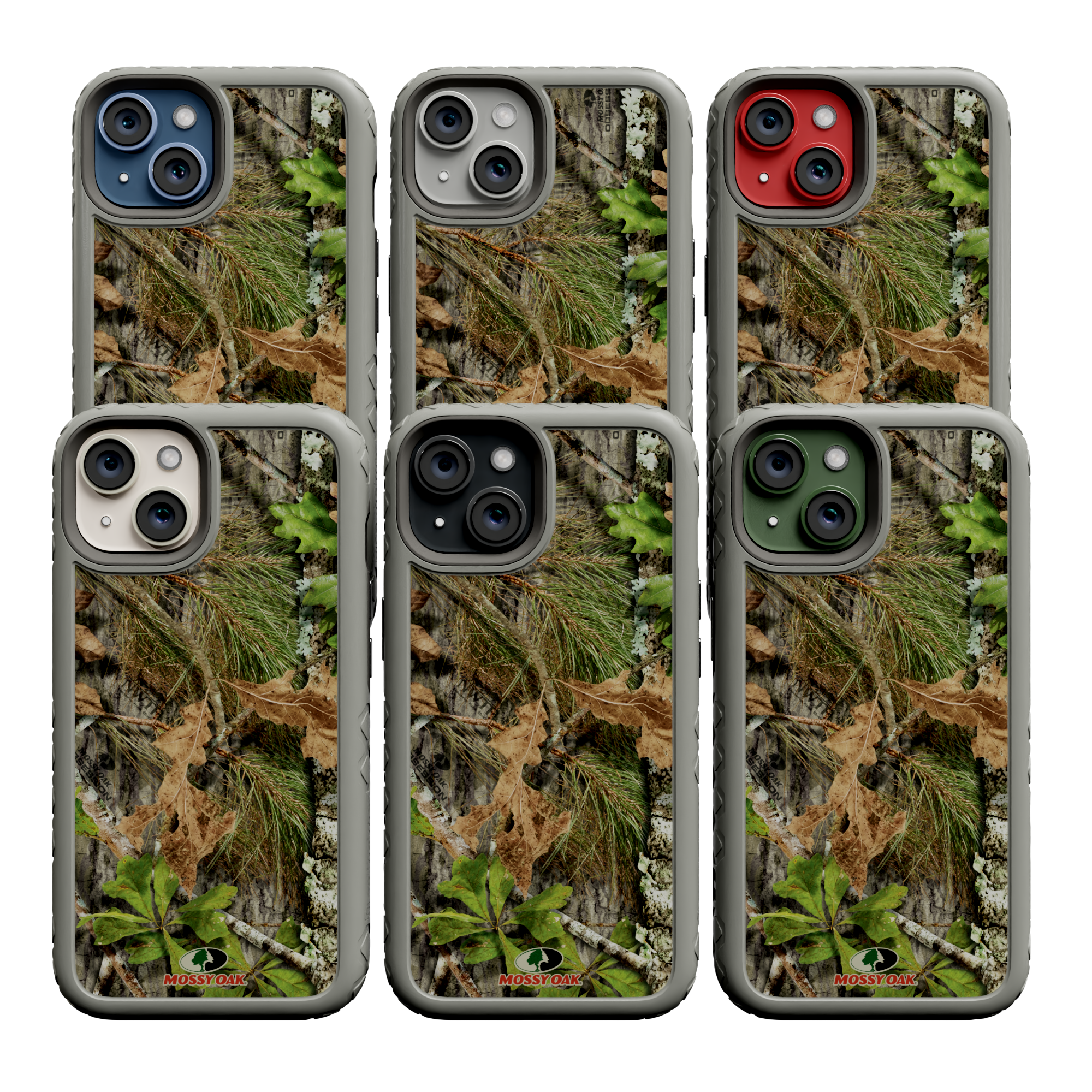 Mossy Oak | Dual Layer Case for Apple iPhone 13 | Obsession | Fortitude Series Gray