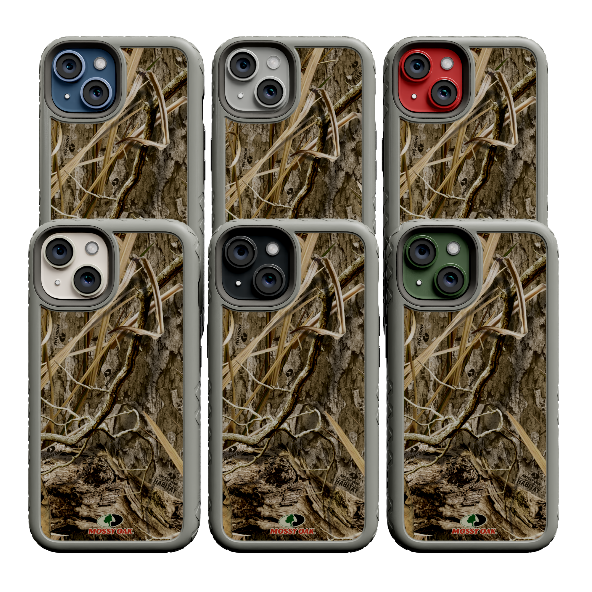 Mossy Oak Protective Case for Apple iPhone 13 - Shadow Grass Gray