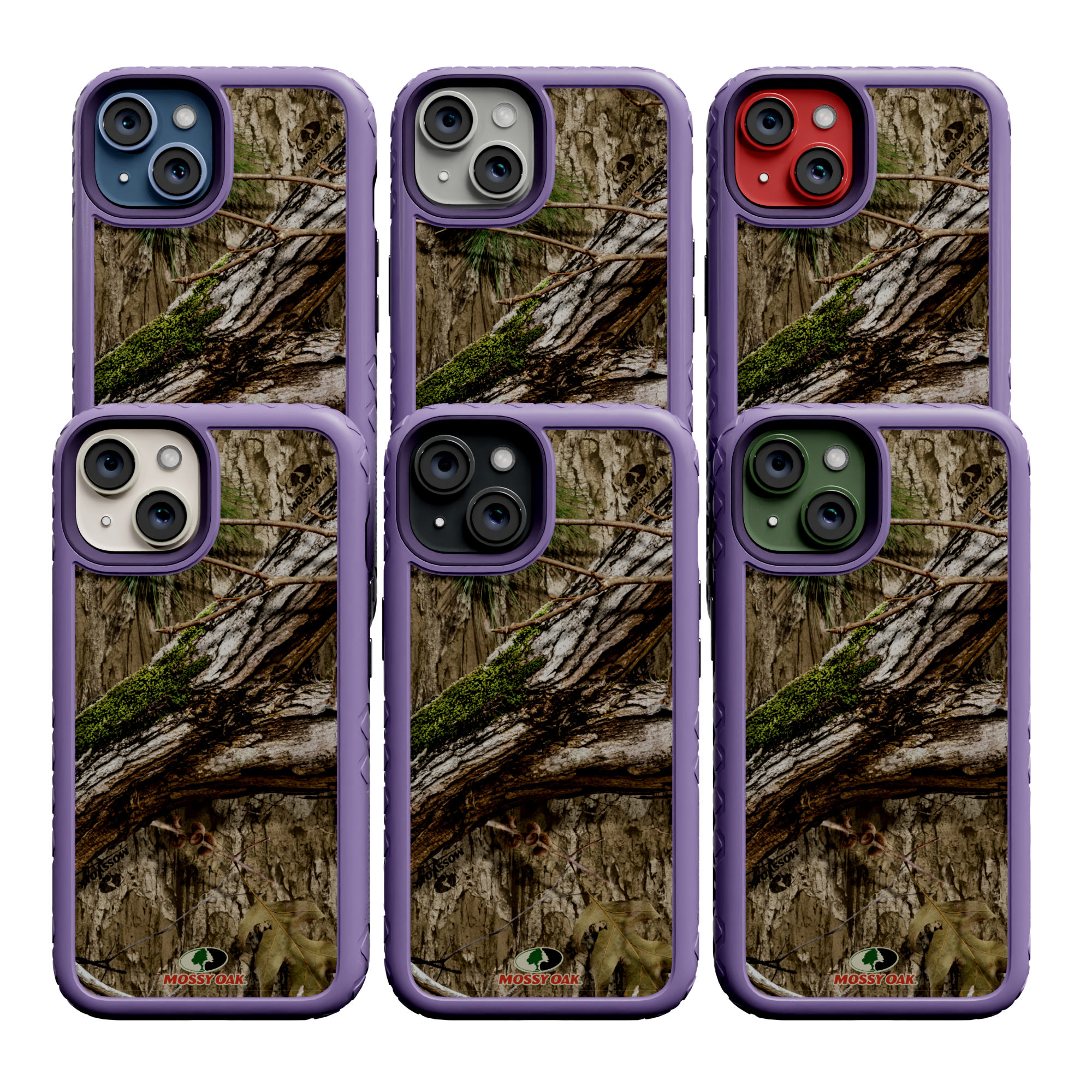 Mossy Oak Protective Case for Apple iPhone 13 - Country DNA Lilac Blossom Purple
