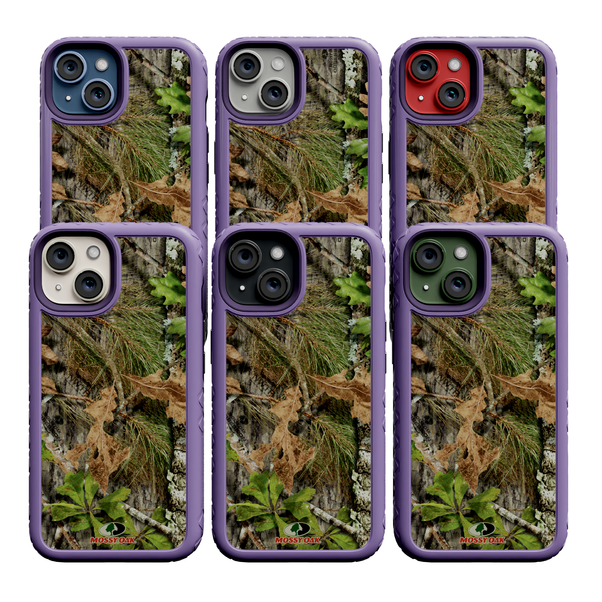 Mossy Oak | Dual Layer Case for Apple iPhone 13 | Obsession | Fortitude Series Lilac Blossom Purple