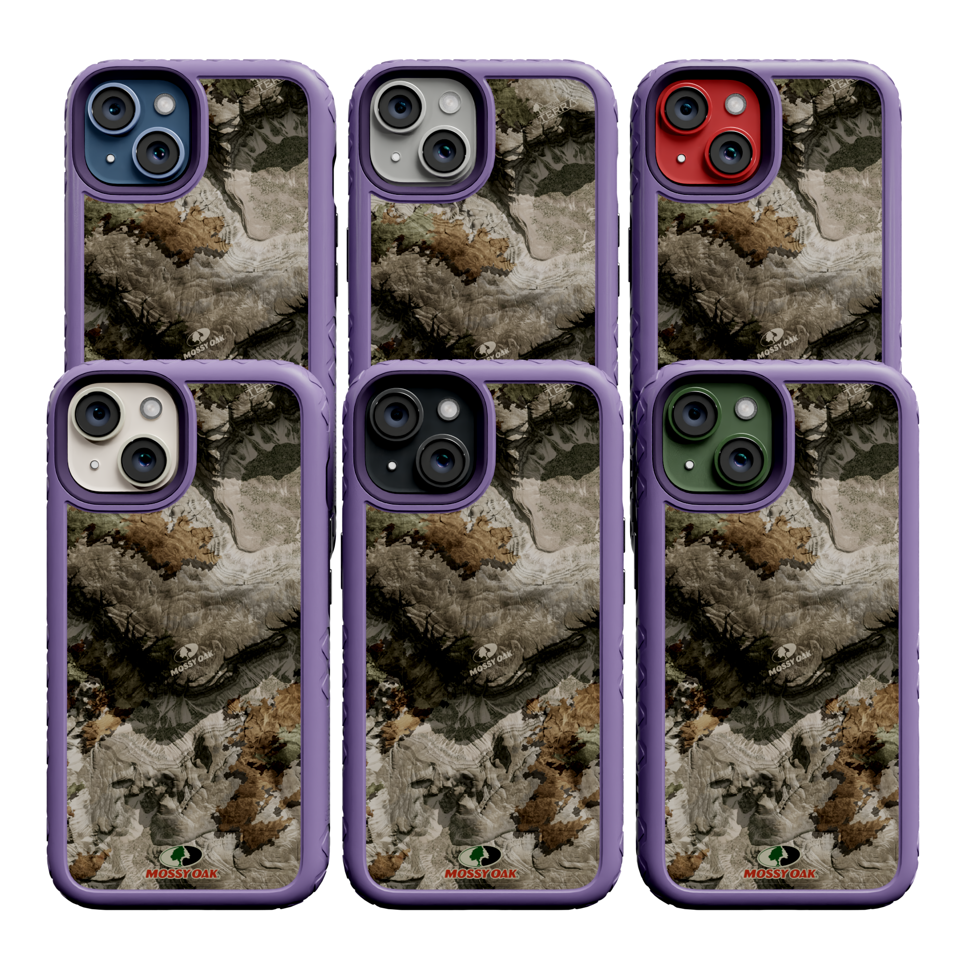 Mossy Oak Fortitude Series for Apple iPhone 13 - Terra Gila Lilac Blossom Purple