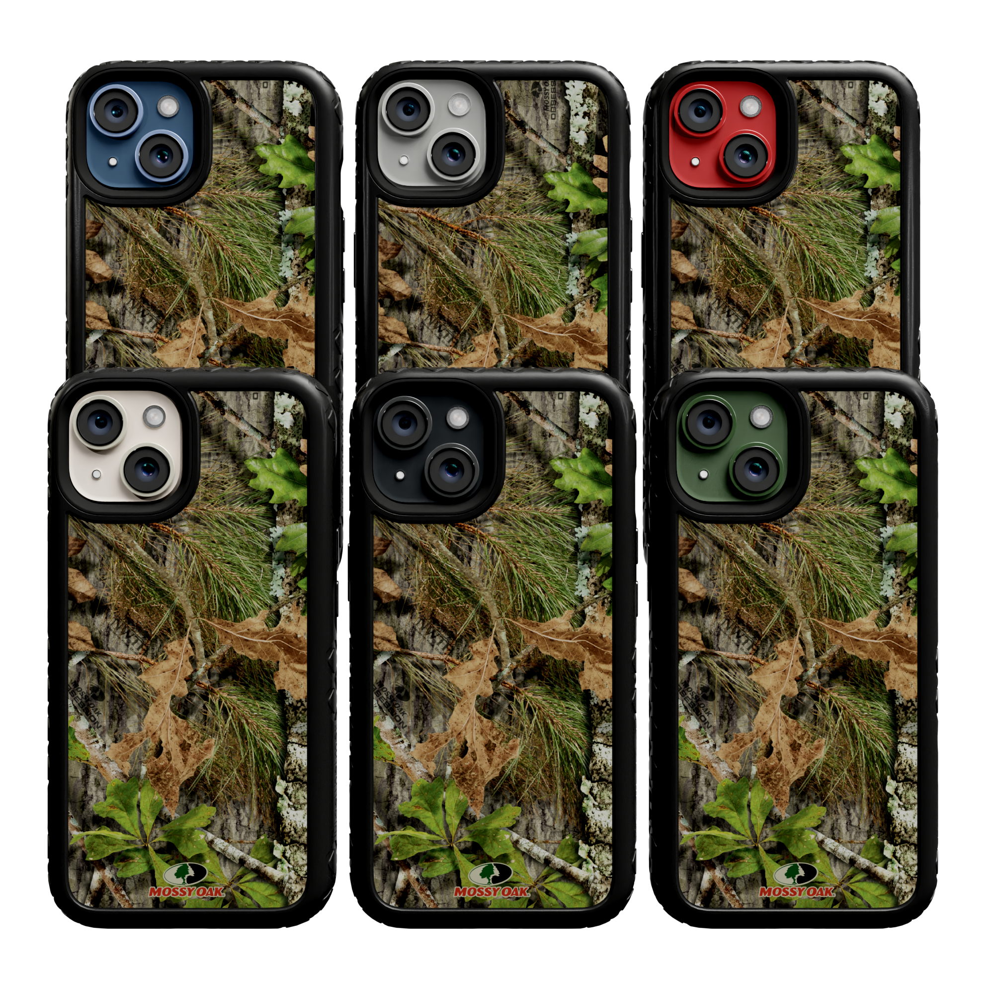 Mossy Oak | Dual Layer Case for Apple iPhone 13 | Obsession | Fortitude Series Onyx Black