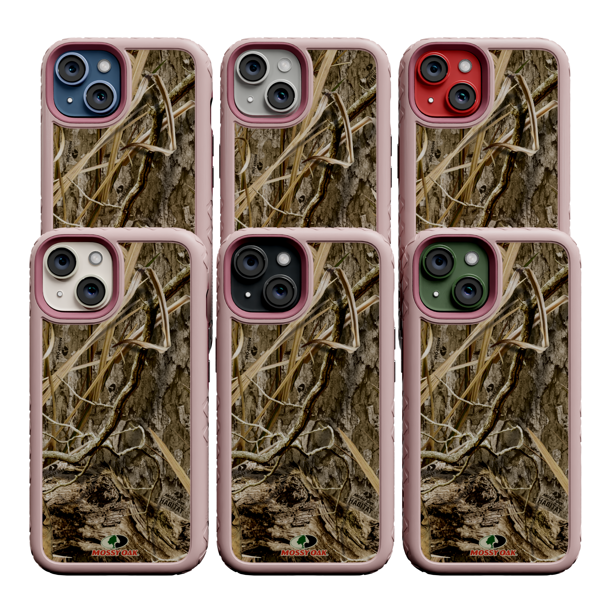 Mossy Oak Protective Case for Apple iPhone 13 - Shadow Grass Pink Magnolia