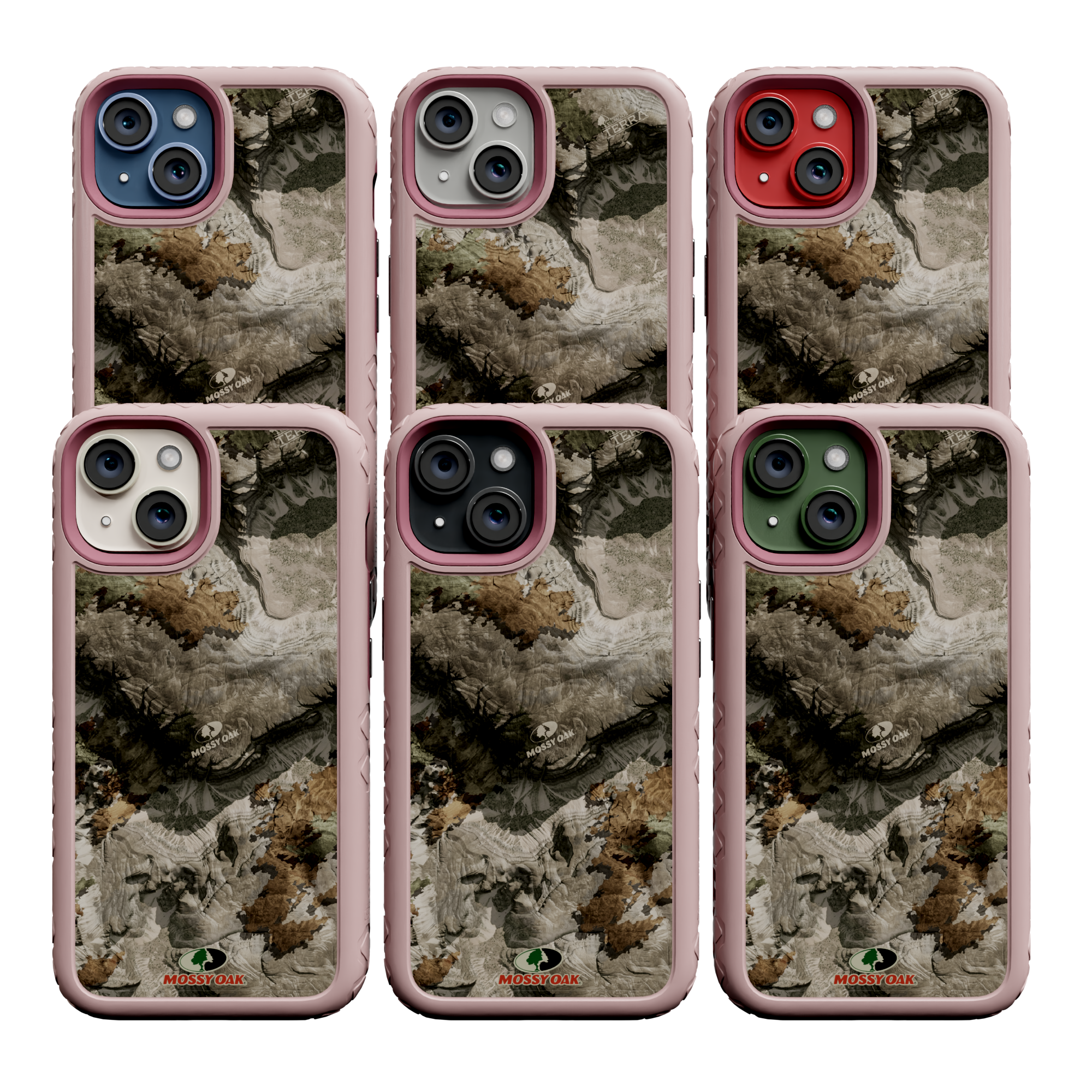Mossy Oak Fortitude Series for Apple iPhone 13 - Terra Gila Pink Magnolia