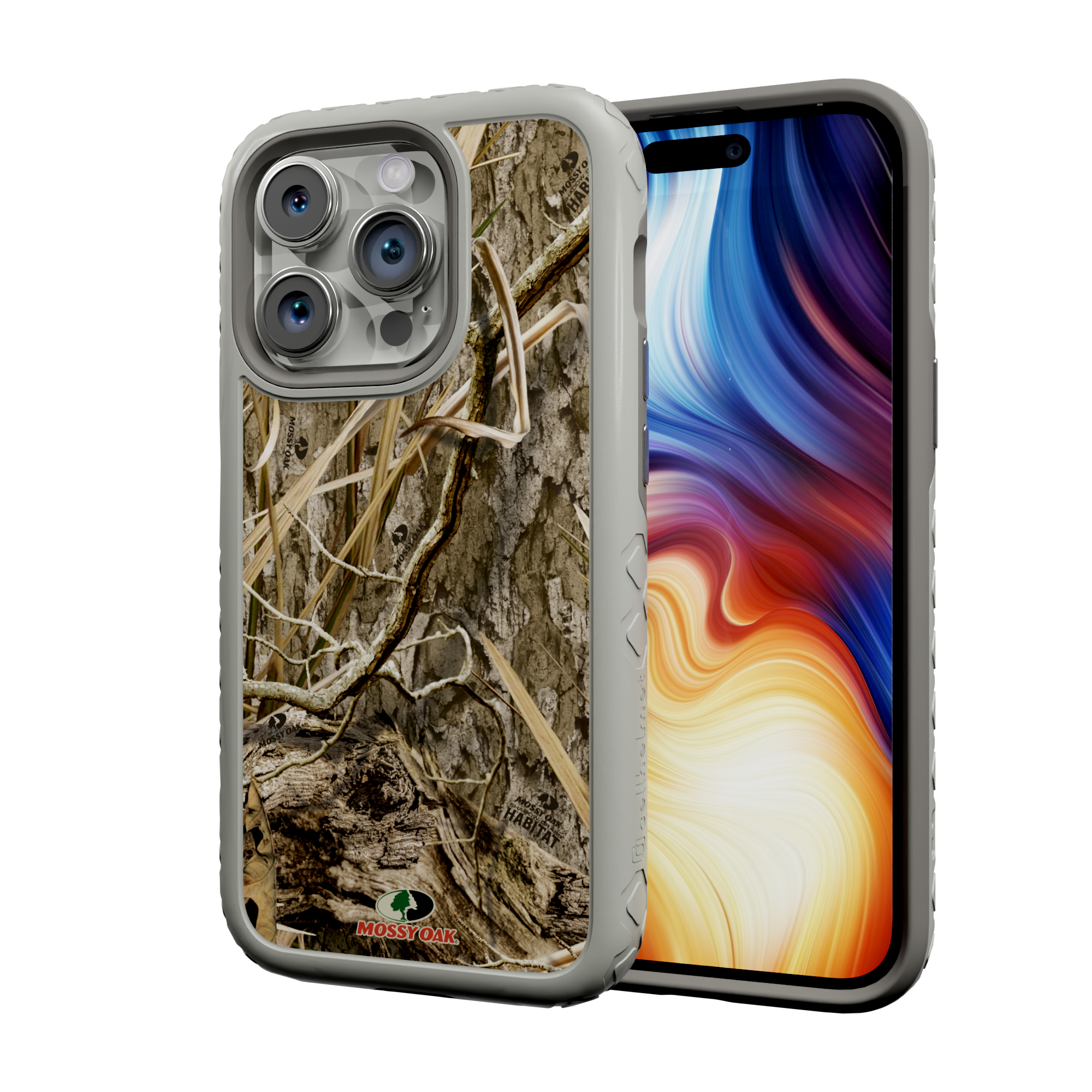 Mossy Oak Protective Case for Apple iPhone 13 Pro - Shadow Grass Gray