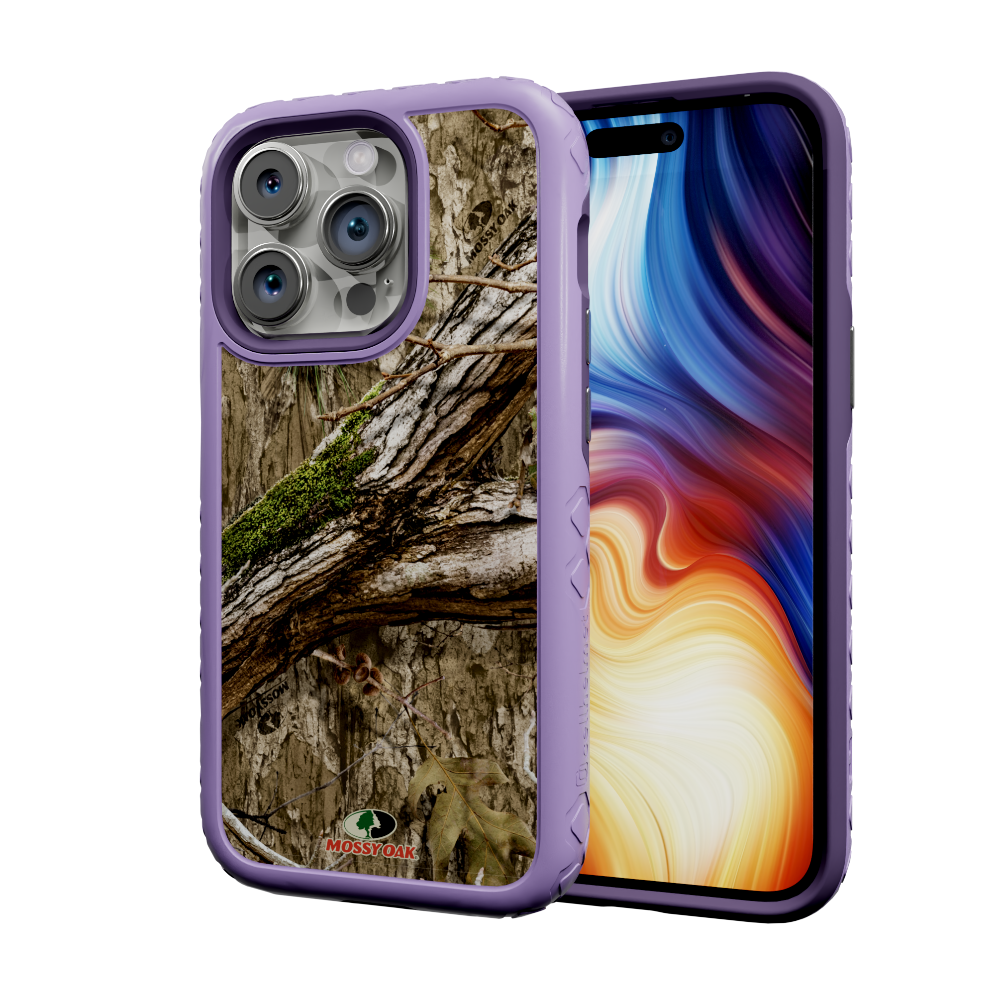 Mossy Oak Protective Case for Apple iPhone 13 Pro - Country DNA Lilac Blossom Purple