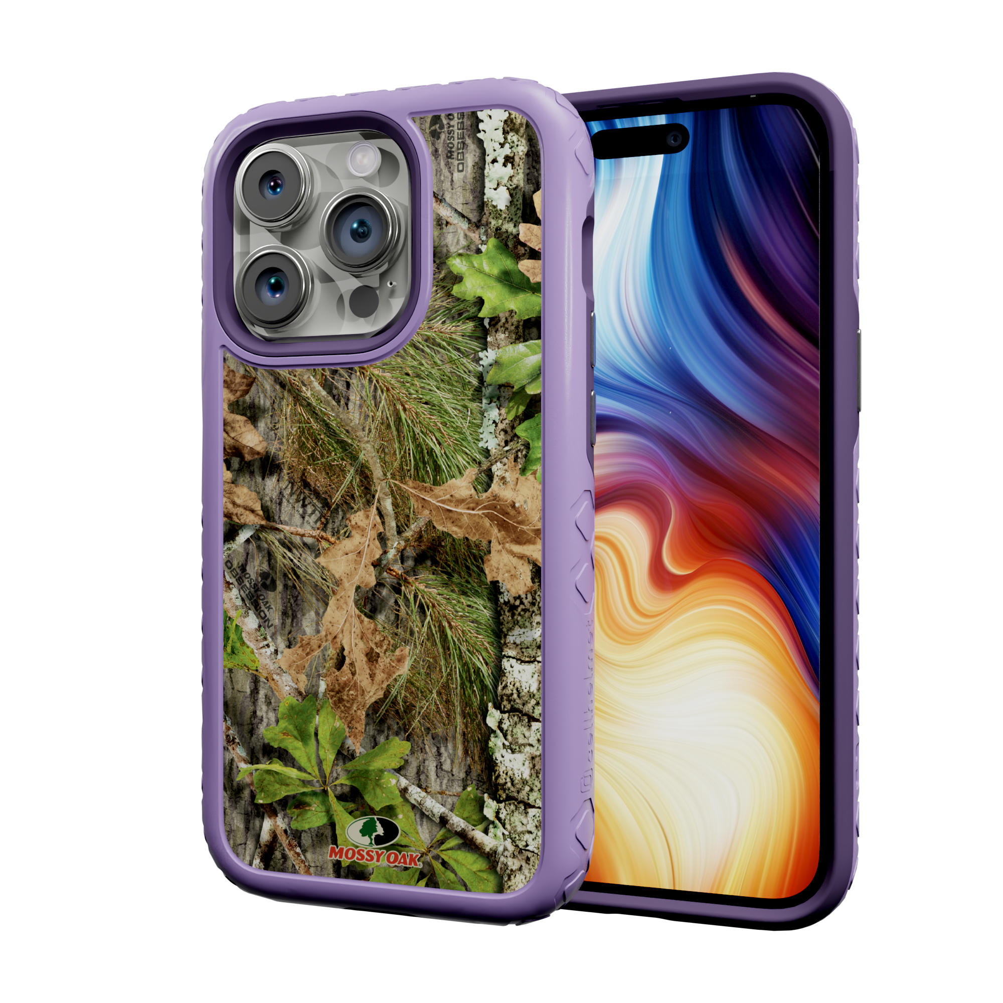 Mossy Oak | MagSafe Dual Layer Case for Apple iPhone 13 Pro | Obsession | Fortitude Series Lilac Blossom Purple