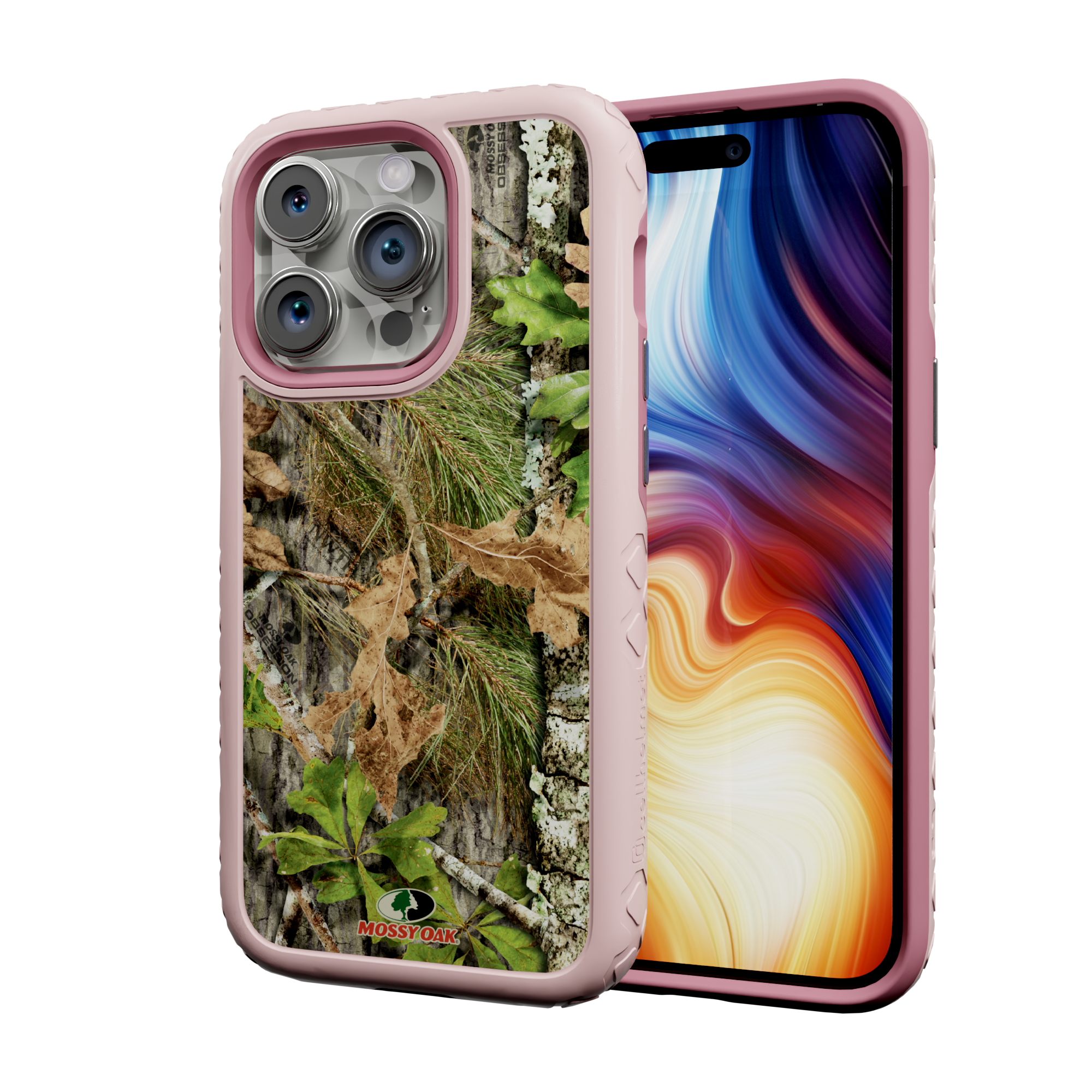 Mossy Oak | MagSafe Dual Layer Case for Apple iPhone 13 Pro | Obsession | Fortitude Series Pink Magnolia