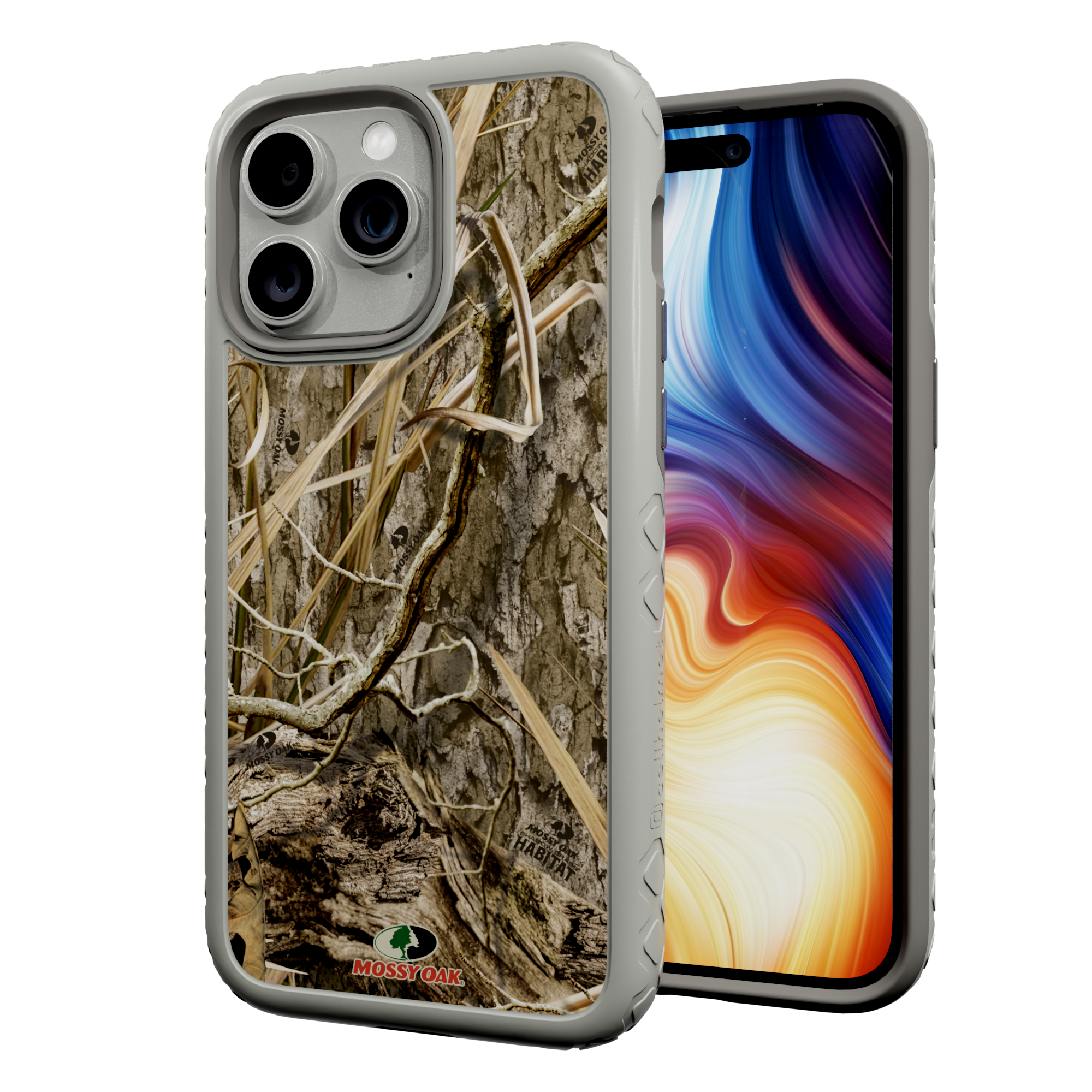 Mossy Oak Protective Case for Apple iPhone 13 Pro Max - Shadow Grass Gray