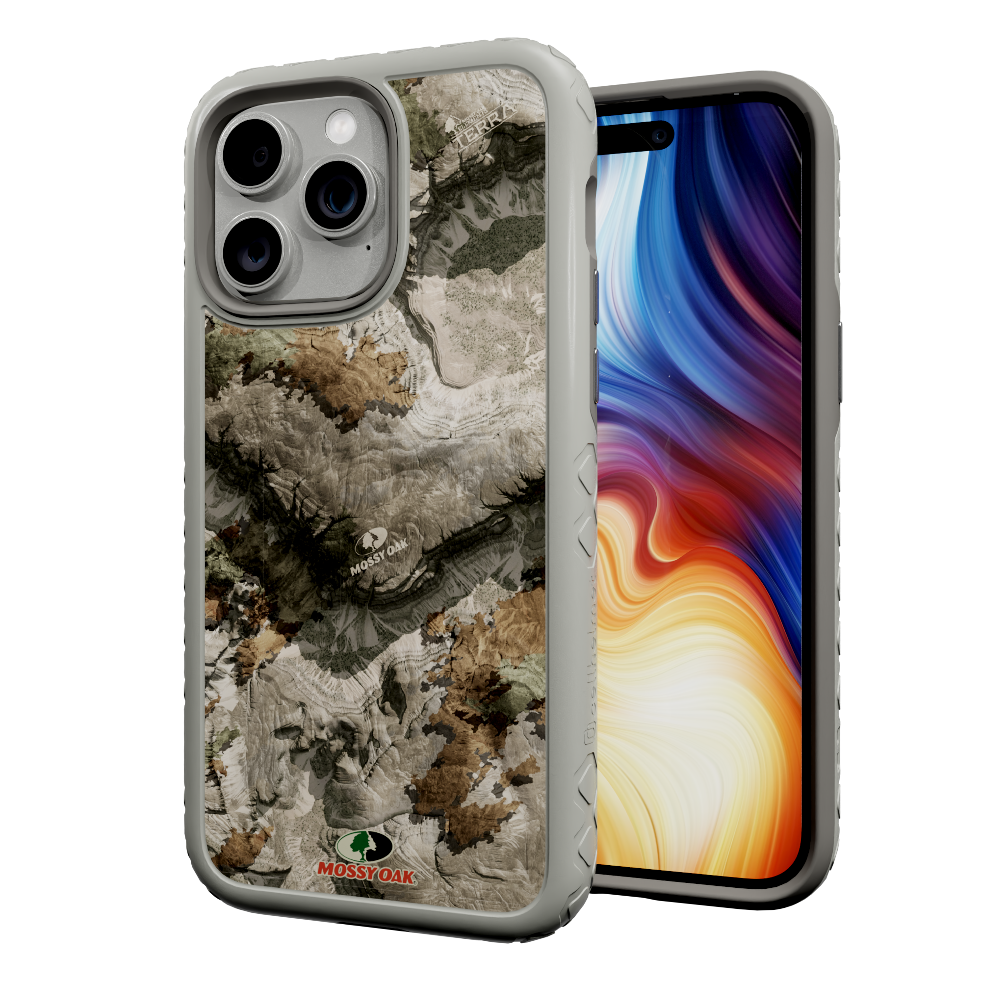 Mossy Oak Protective Case for Apple iPhone 13 Pro Max - Terra Gila Gray