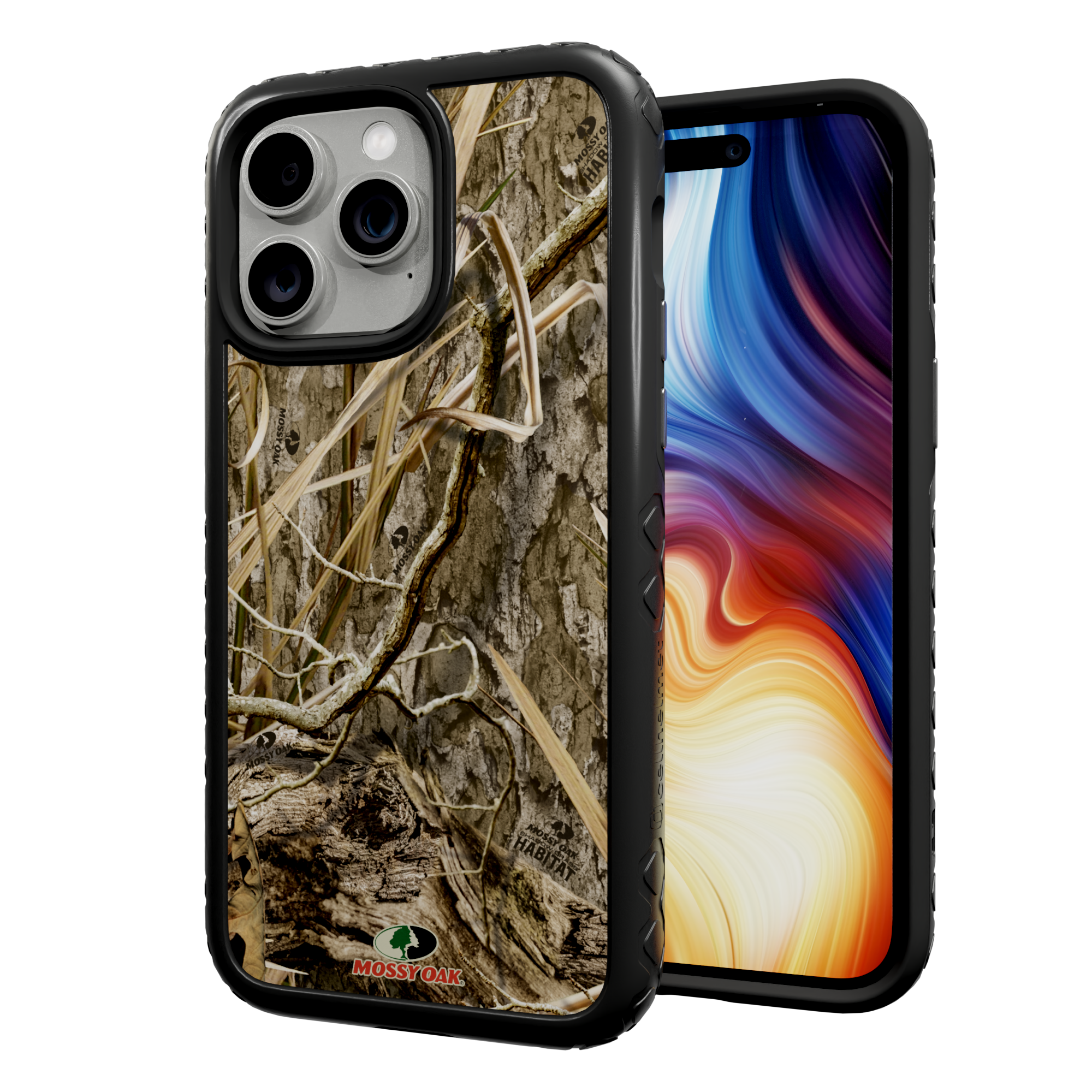 Mossy Oak Protective Case for Apple iPhone 13 Pro Max - Shadow Grass Onyx Black