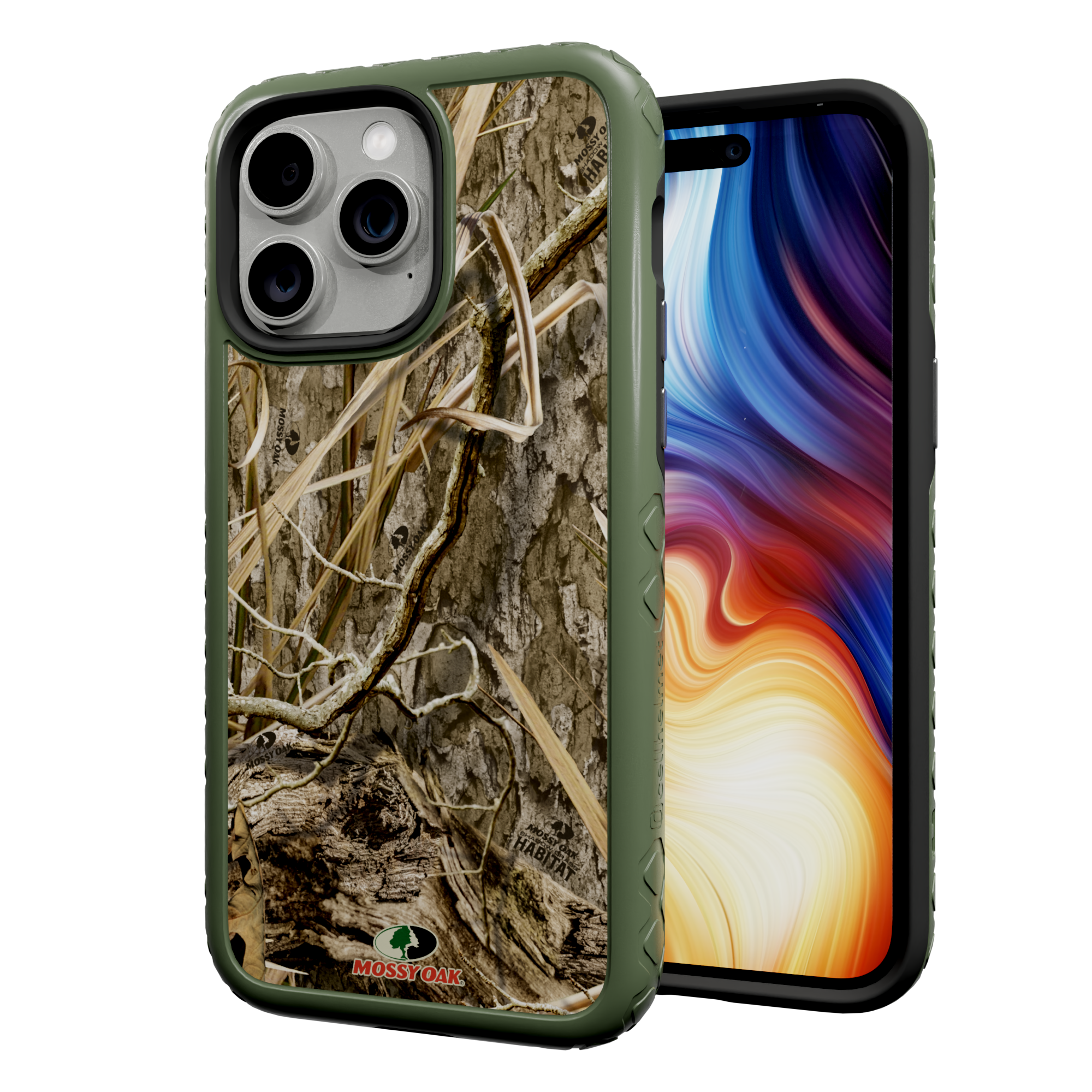 Mossy Oak Protective Case for Apple iPhone 13 Pro Max - Shadow Grass Olive Drab Green