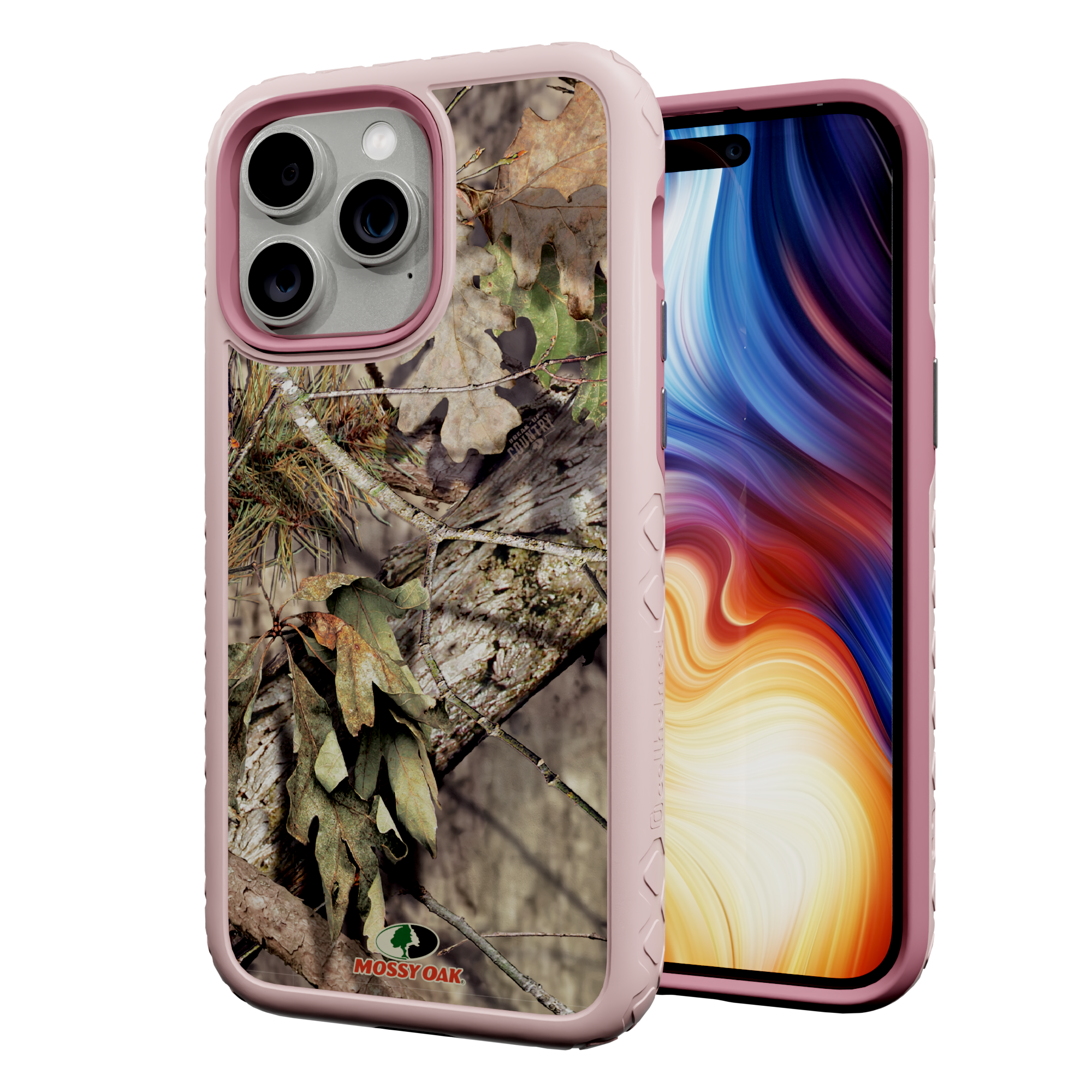 Mossy Oak Protective Case for Apple iPhone 13 Pro Max - Breakup Country Pink Magnolia