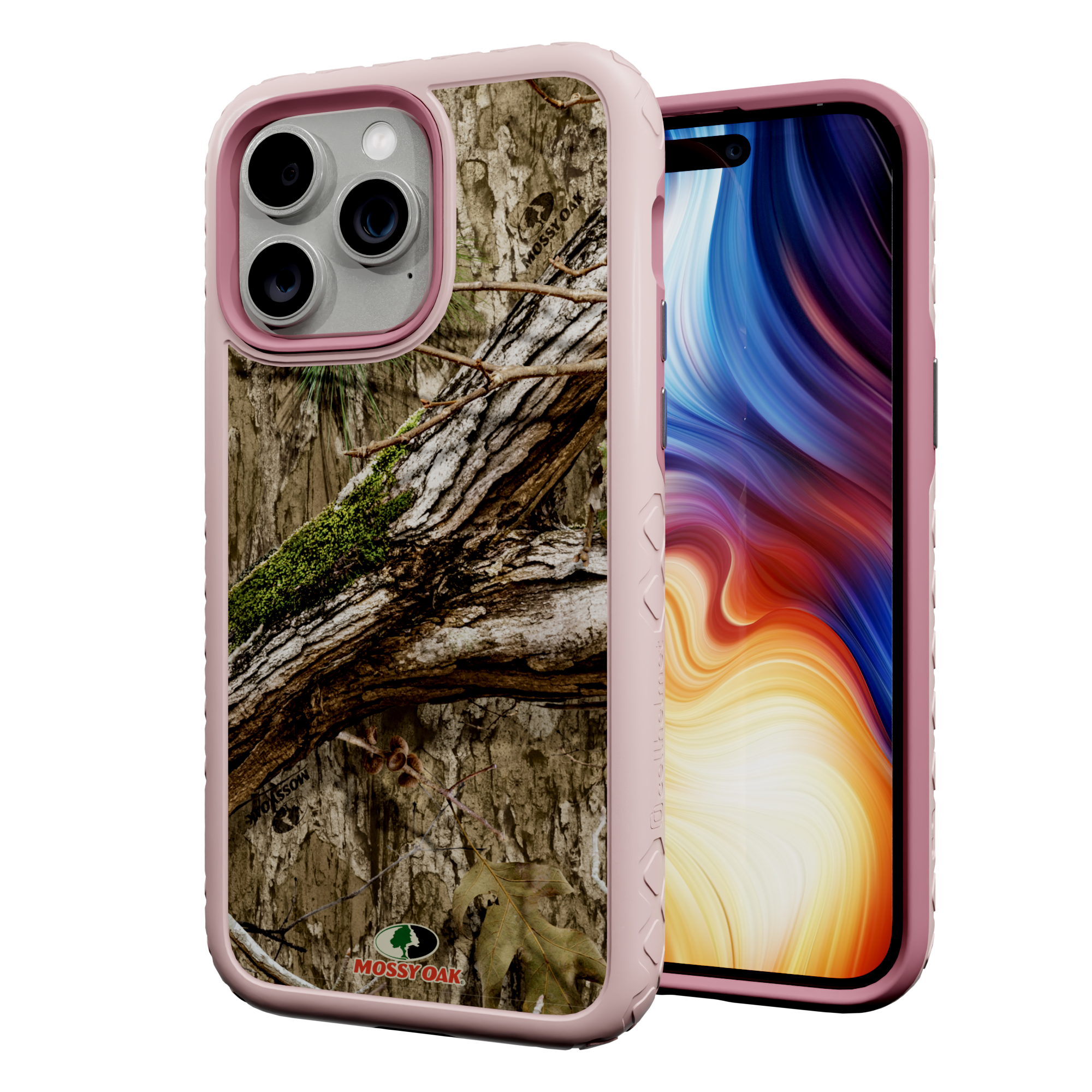 Mossy Oak Protective Case for Apple iPhone 13 Pro Max - Country DNA Pink Magnolia