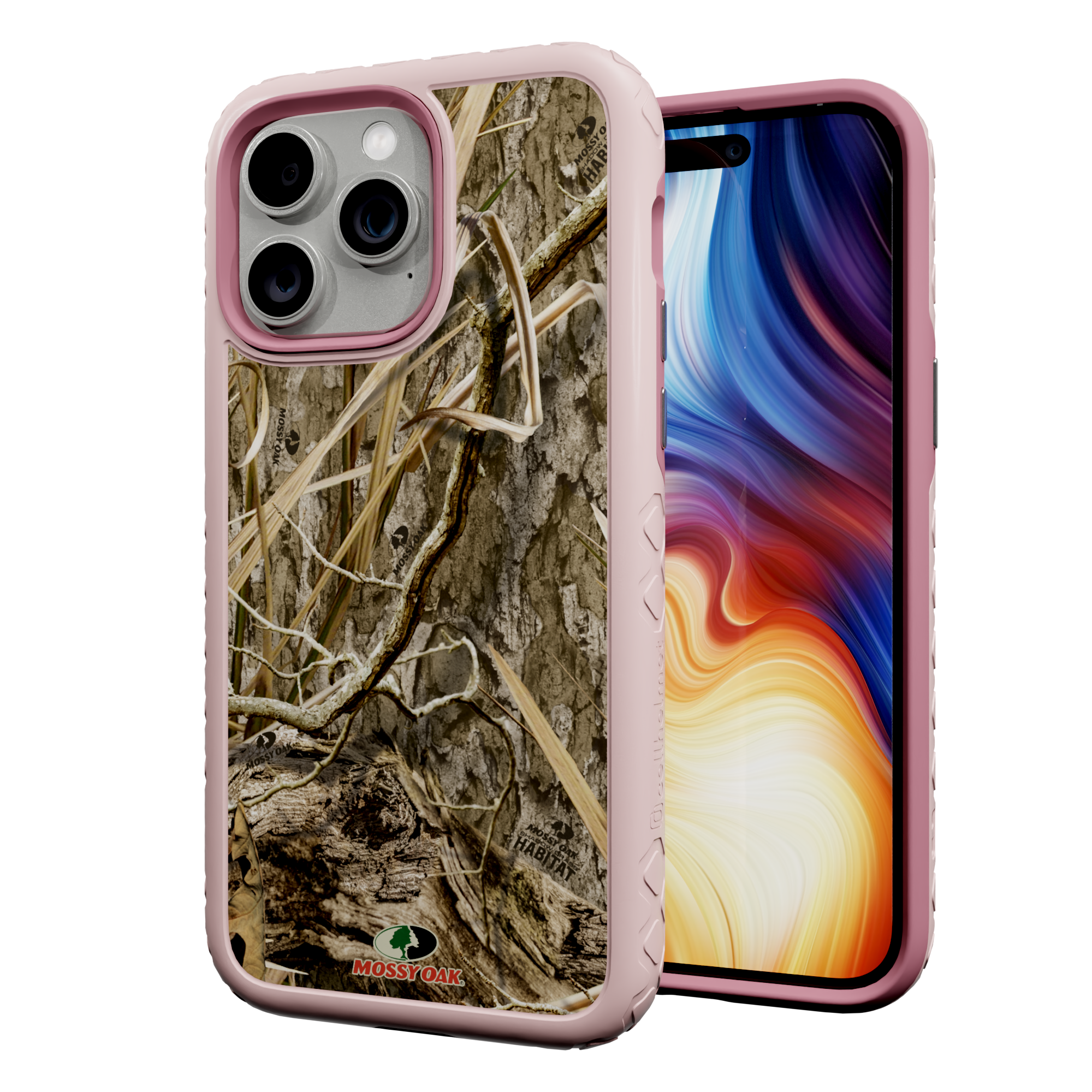 Mossy Oak Protective Case for Apple iPhone 13 Pro Max - Shadow Grass Pink Magnolia