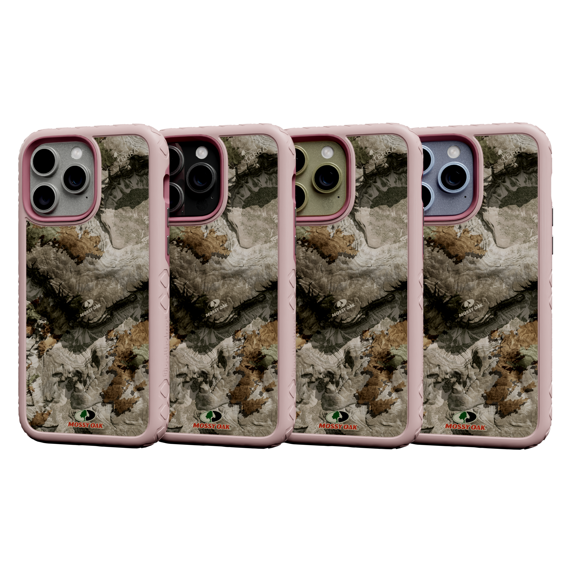 Mossy Oak Protective Case for Apple iPhone 13 Pro Max - Terra Gila Pink Magnolia