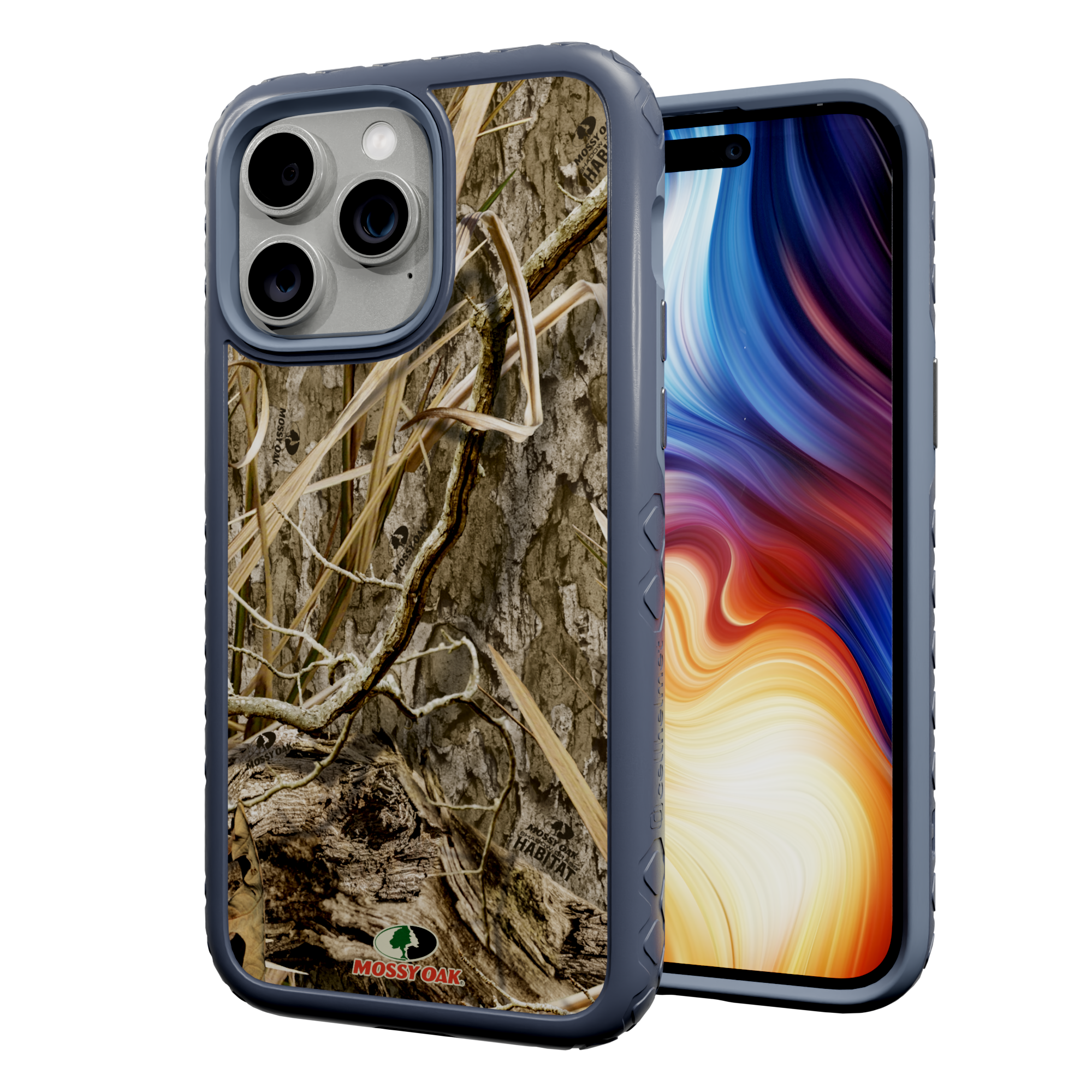 Mossy Oak Protective Case for Apple iPhone 13 Pro Max - Shadow Grass Slate Blue