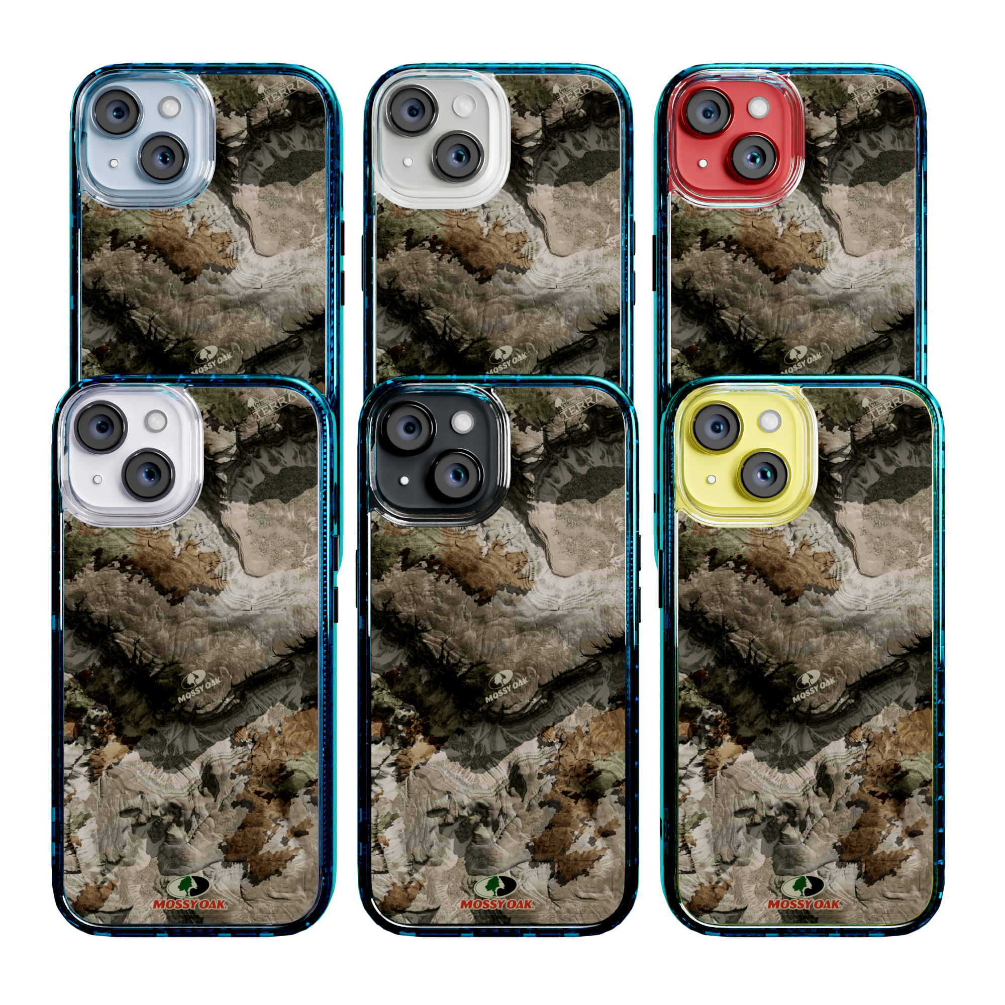 Mossy Oak Magnitude Series for Apple iPhone 14 - Terra Gila Deep Sea Blue
